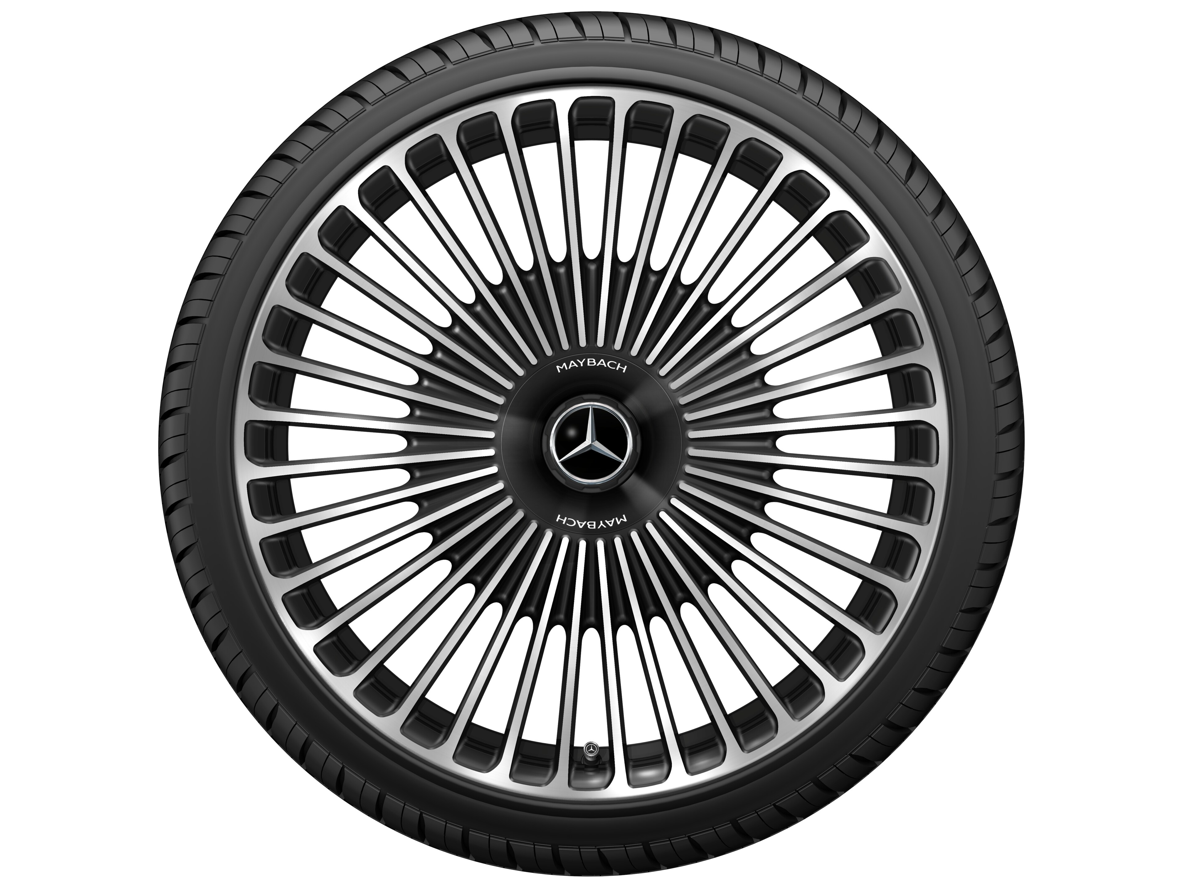 AMG forged wheel in multi-spoke design, 53.3 cm (21-inch) - 9,5 J x 21 ET 56,1, black, high-sheen