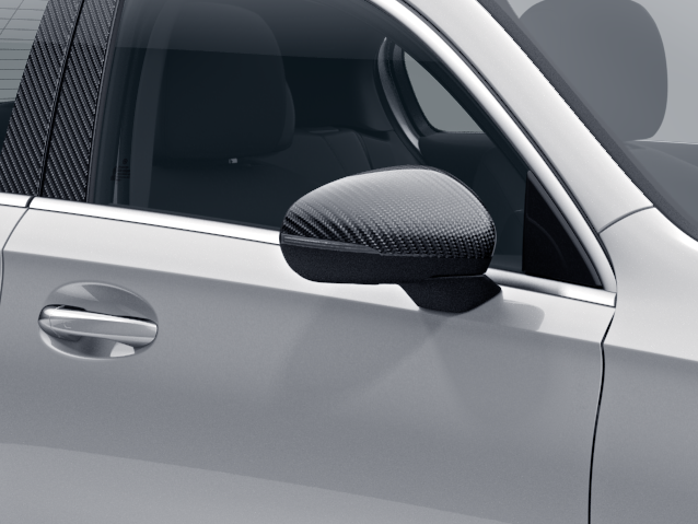 Exterior mirror cover, Carbon-Style - Polycarbonate, carbon-fibre, carbon fibre look