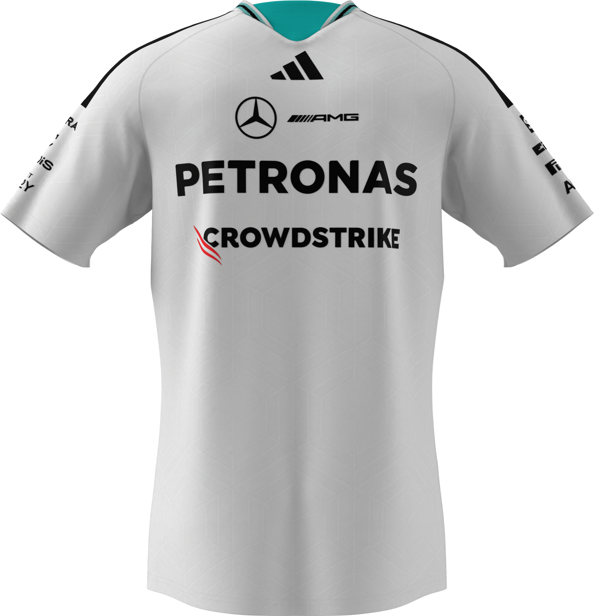 T-Shirt Herren, Fahrer Authentic, Mercedes-AMG F1 - weiß, L