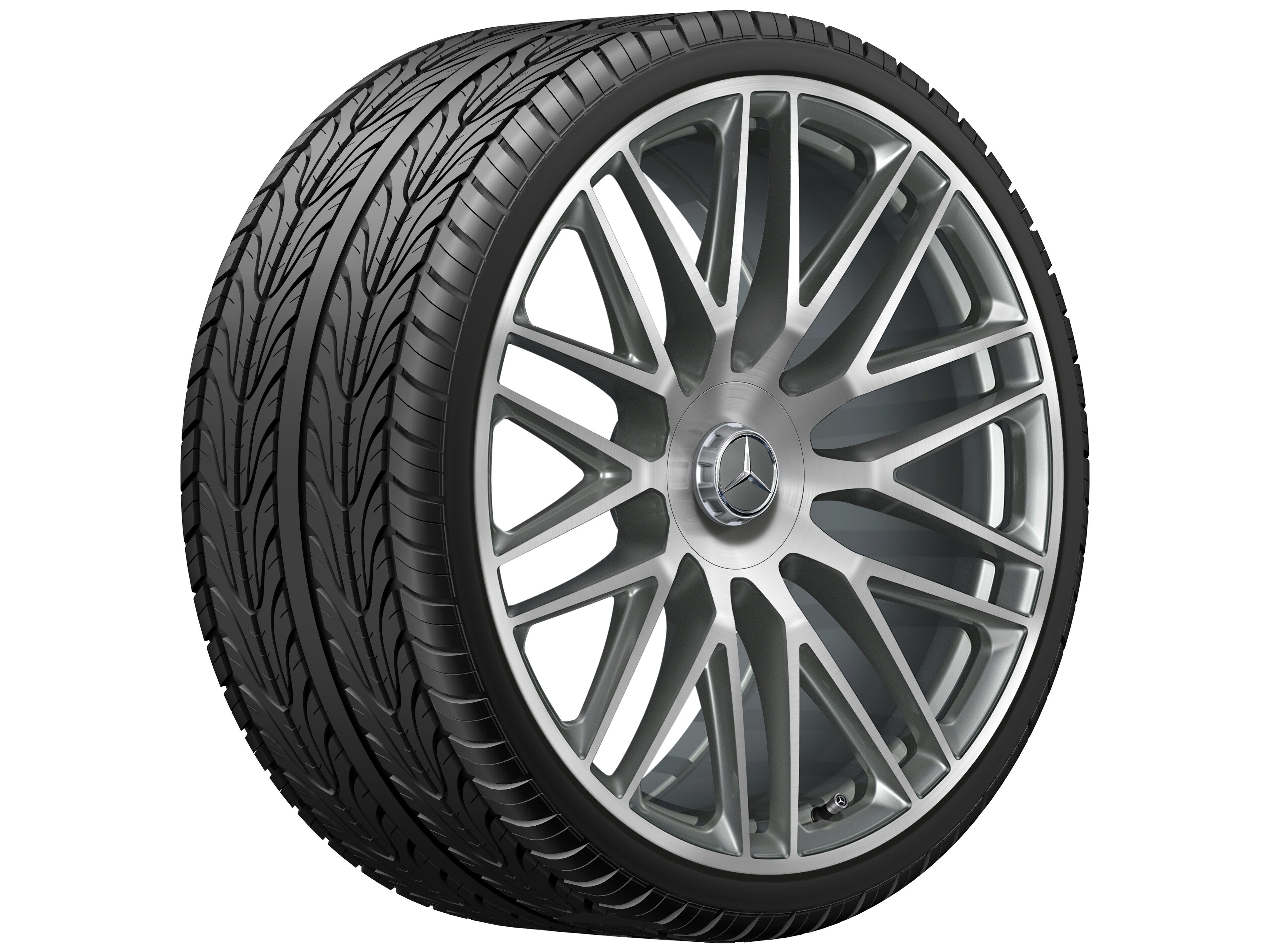 AMG multi-spoke forged wheel, 58.4 cm (23-inch) - 11,5 J x 23 ET 47, titanium grey, high-sheen