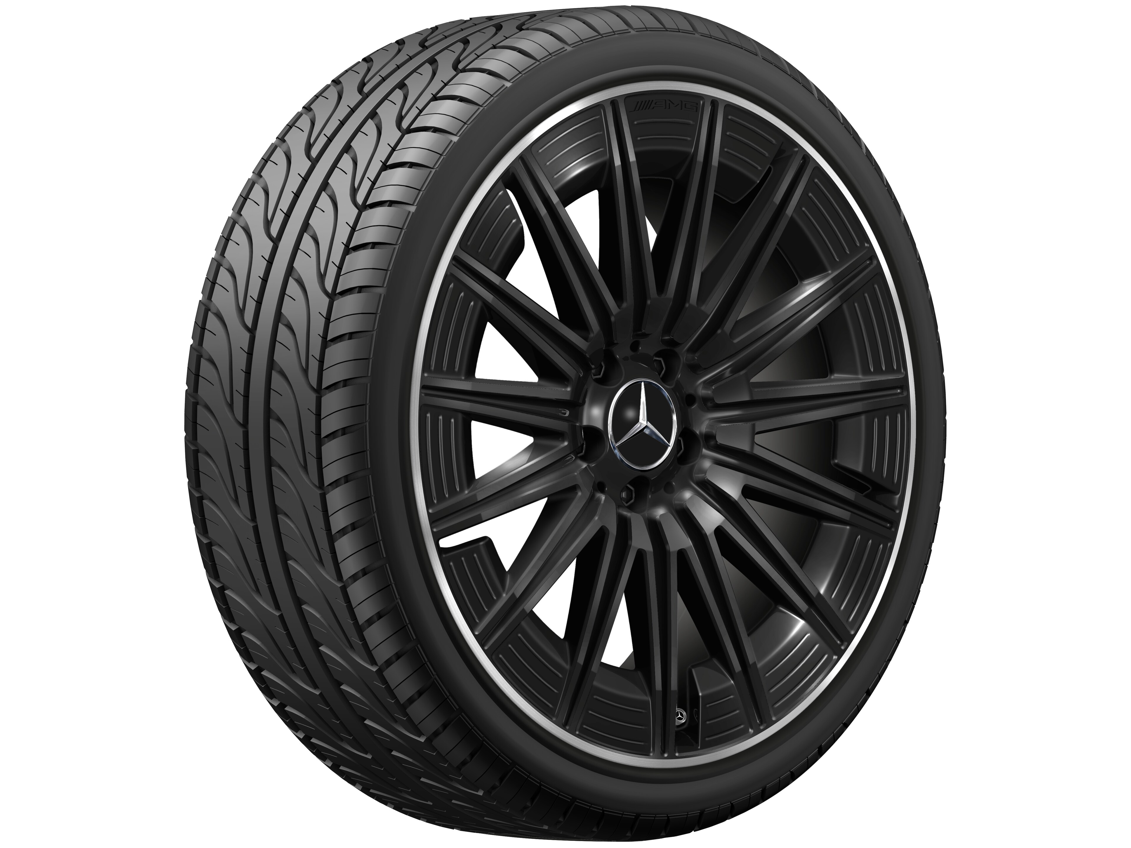 AMG multi-spoke wheel, 50.8 cm (20-inch), High-sheen rim flange - 9 J x 20 ET 60,5, black, high-sheen rim flange