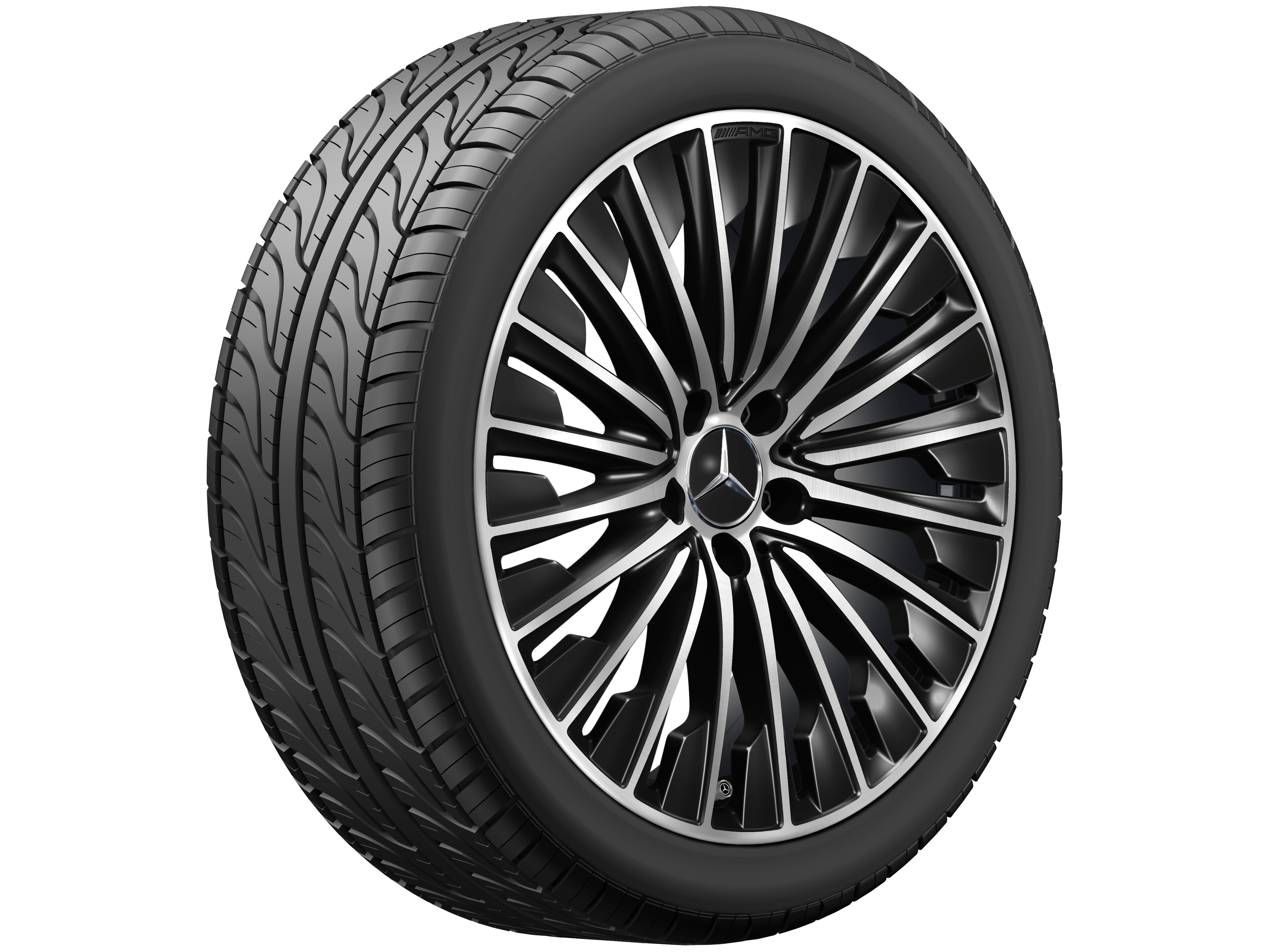 AMG multi-spoke wheel, 48.3 cm (19-inch) - 9 J x 19 ET 60,5, black, high-sheen