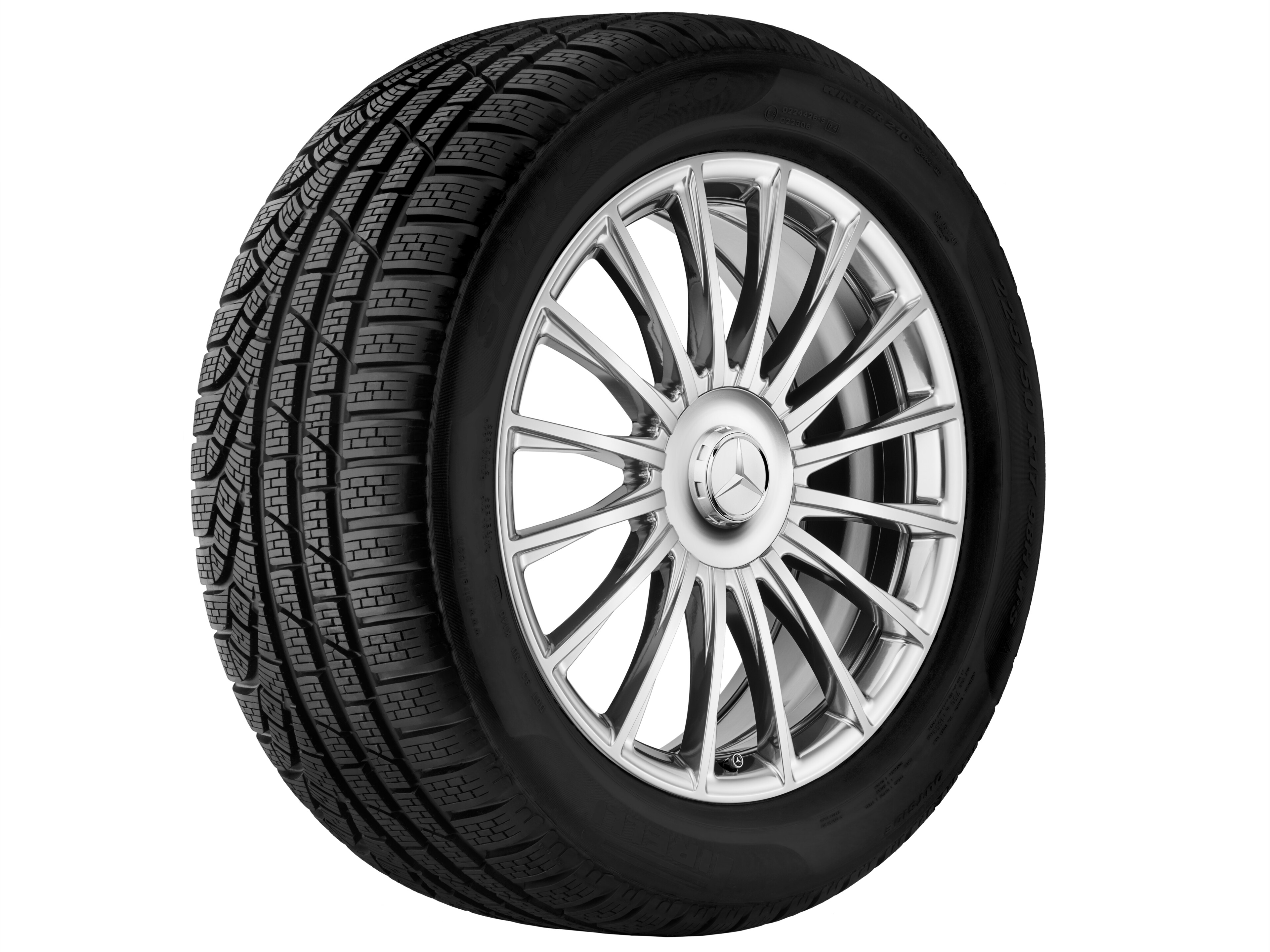 Multi-spoke wheel, 50.8 cm (20-inch) - 8,5 J x 20 ET 38, silver-coloured, polished