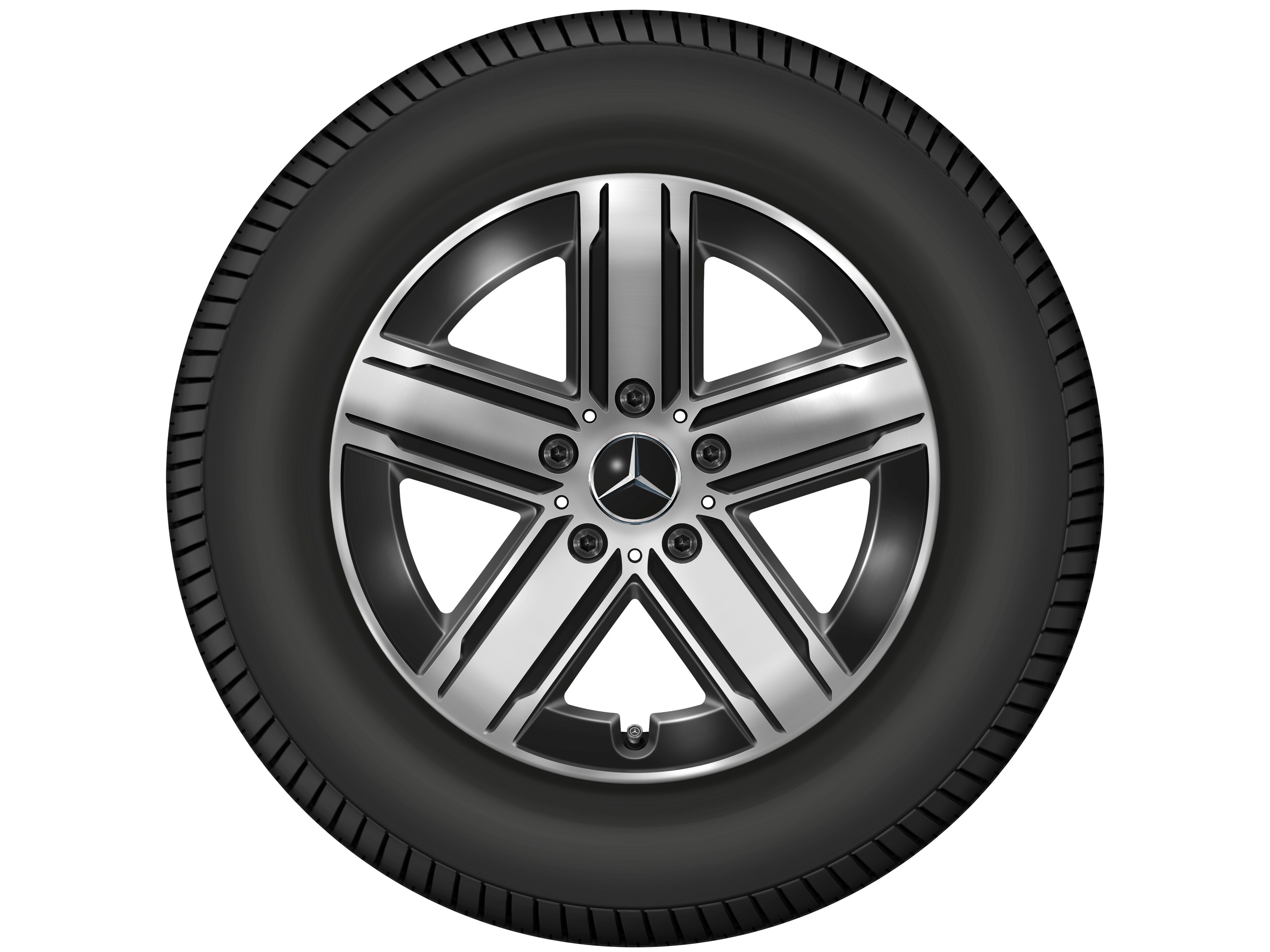 5-twin-spoke wheel - 7,5 J x 18 ET 43, black, high-sheen