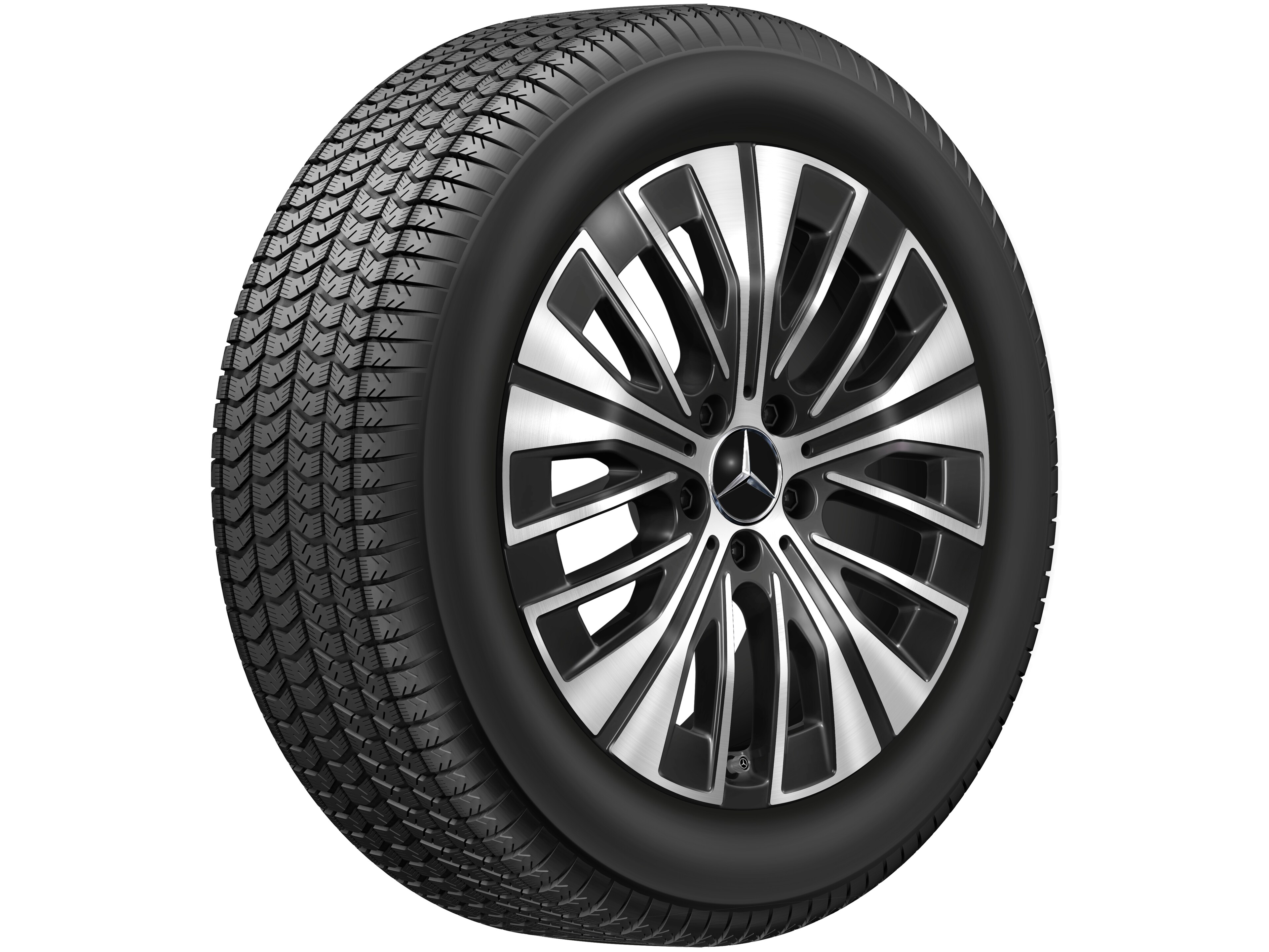 5-triple-spoke wheel, 45.7 cm (18-inch) - 7,5 J x 18 ET 53,5, black, high-sheen