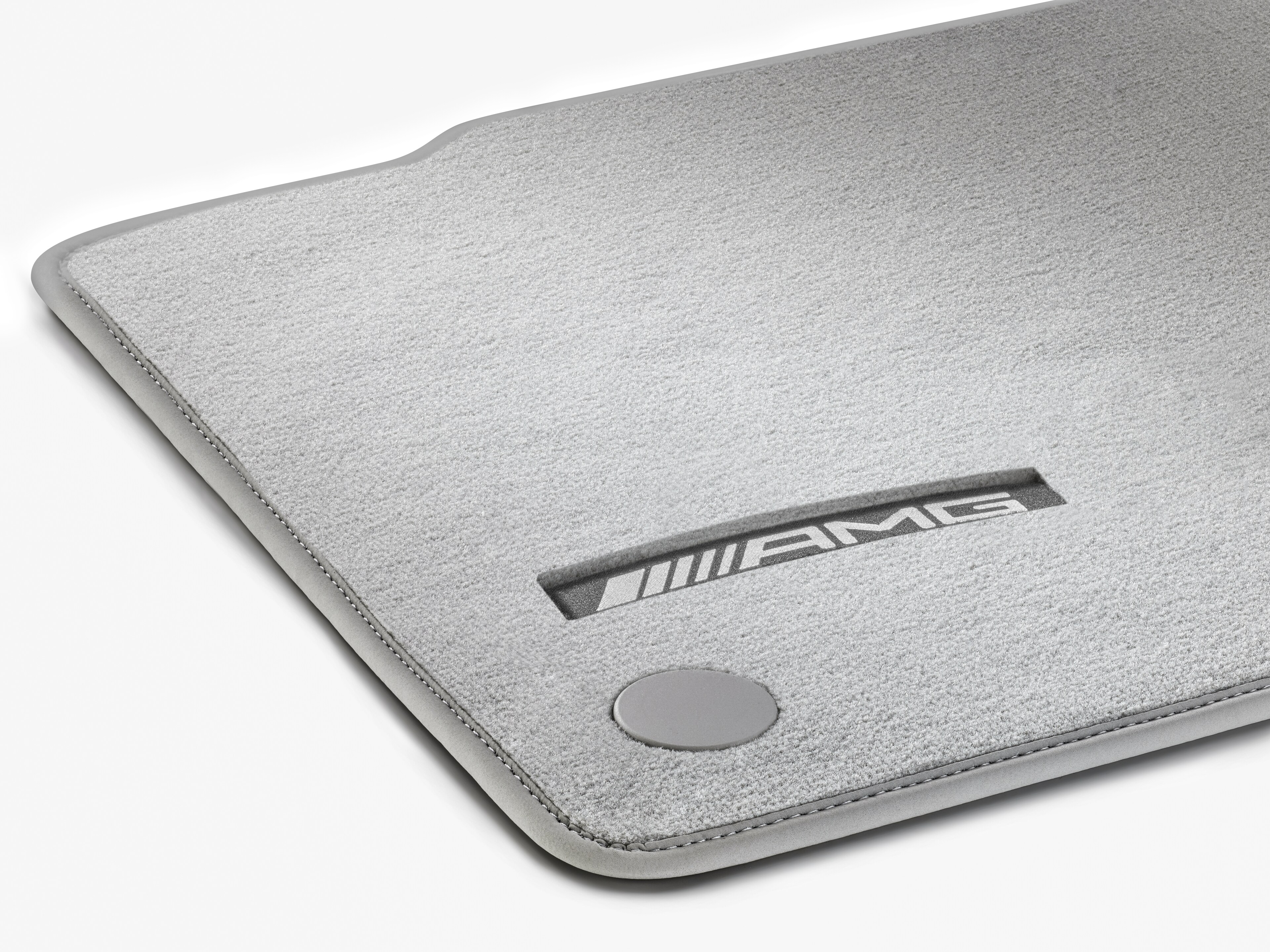 AMG velour floor mats, Set, Set of 4, with Code 223 - RHD, digital white