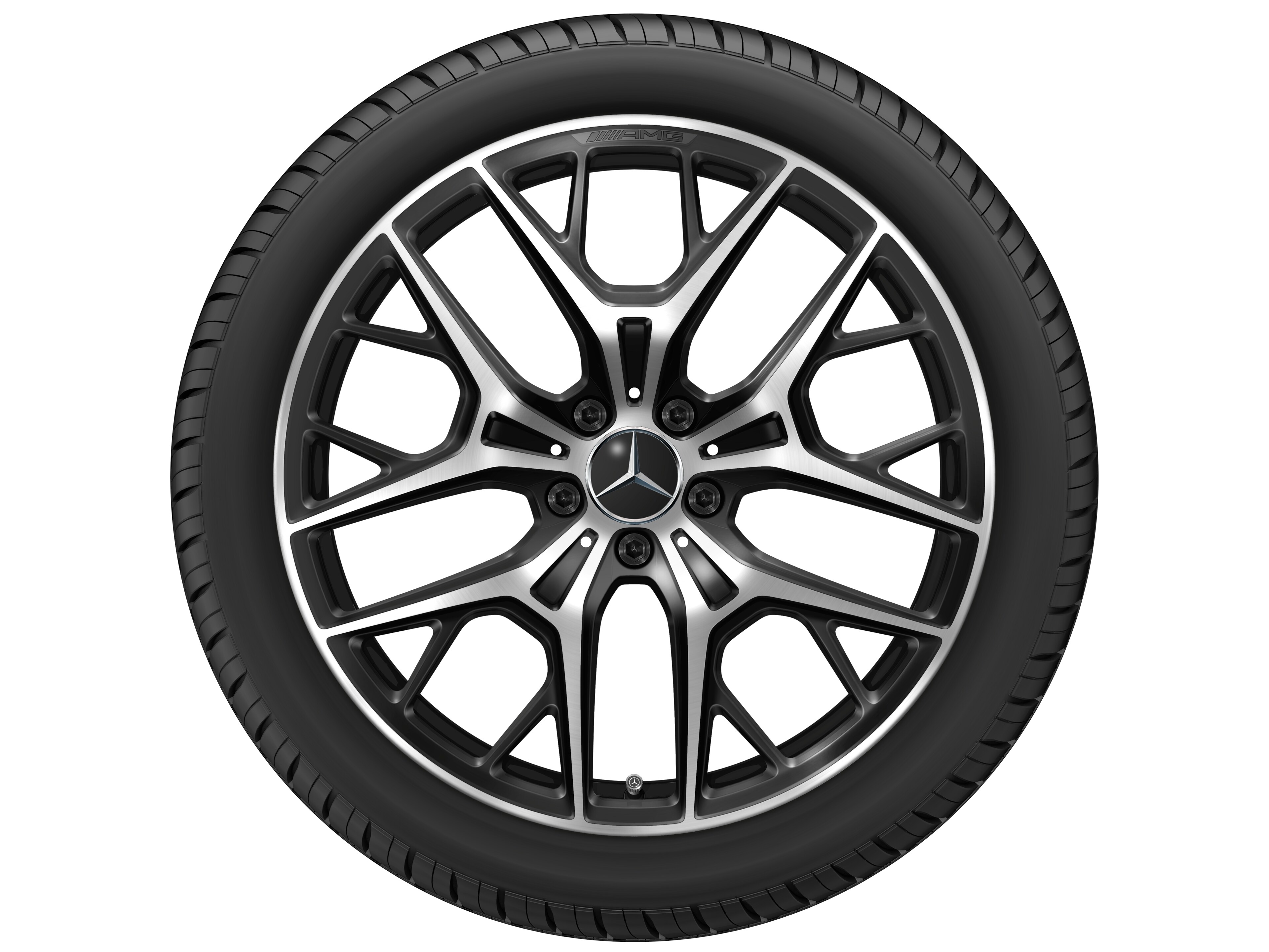 AMG light-alloy wheel, in cross-spoke design, 50.8 cm (20-inch) - 9 J x 20 ET 32, black, high-sheen