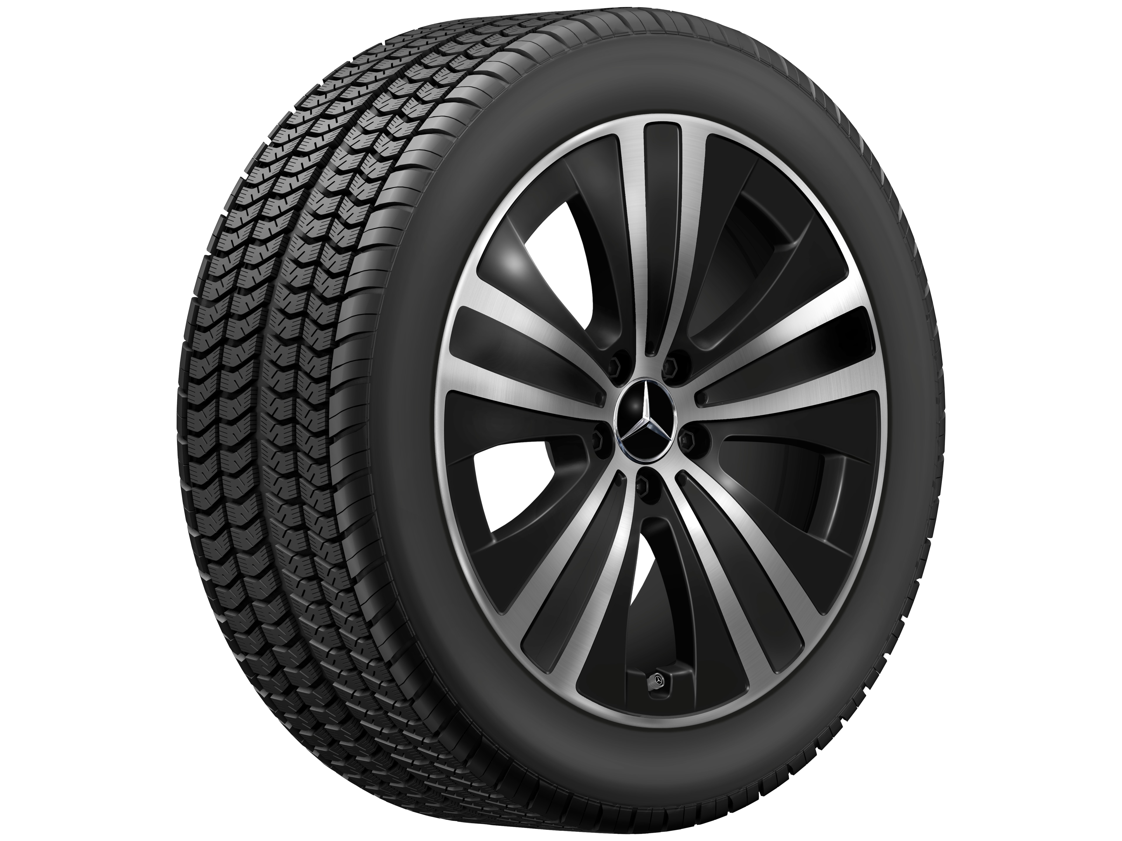5-spoke wheel, 48.3 cm (19-inch) - 8,5 J x 19 ET 47,5, black, high-sheen