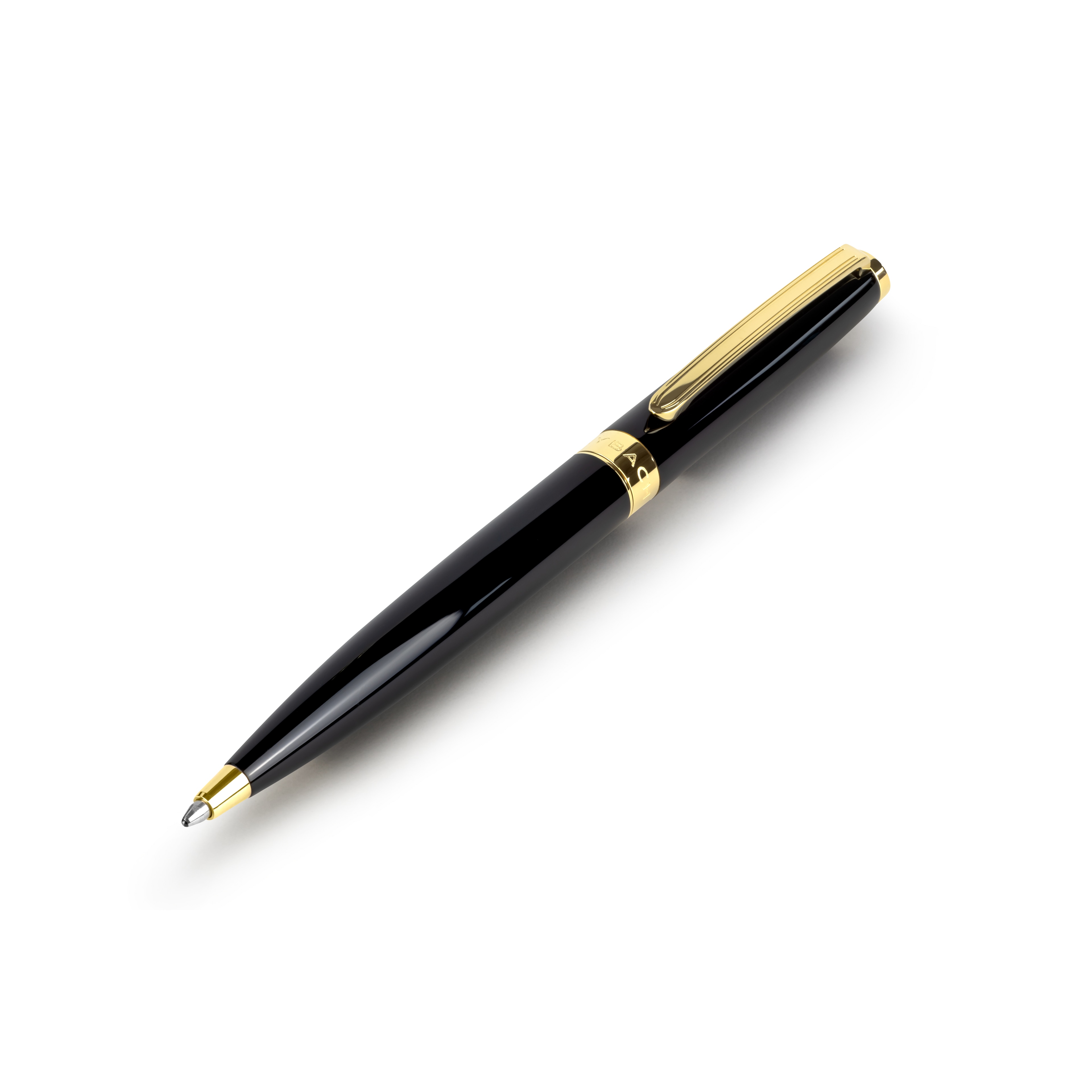 Ballpoint pen, Mercedes-Maybach - black / gold-coloured, Brass, glossy