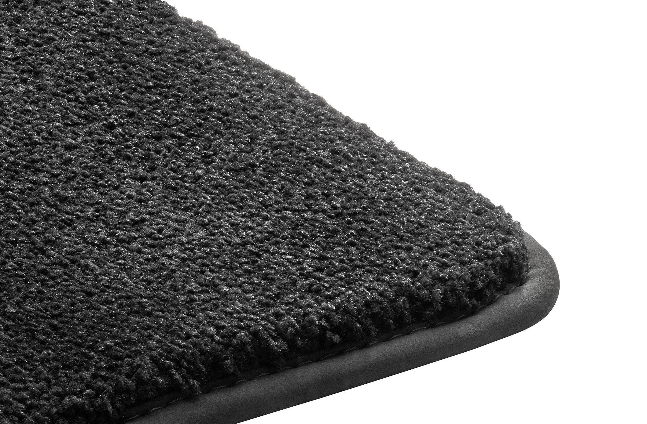 Velour floor mats EXCLUSIVE, Rear, Set of 1 - LHD/RHD, black, Black edging