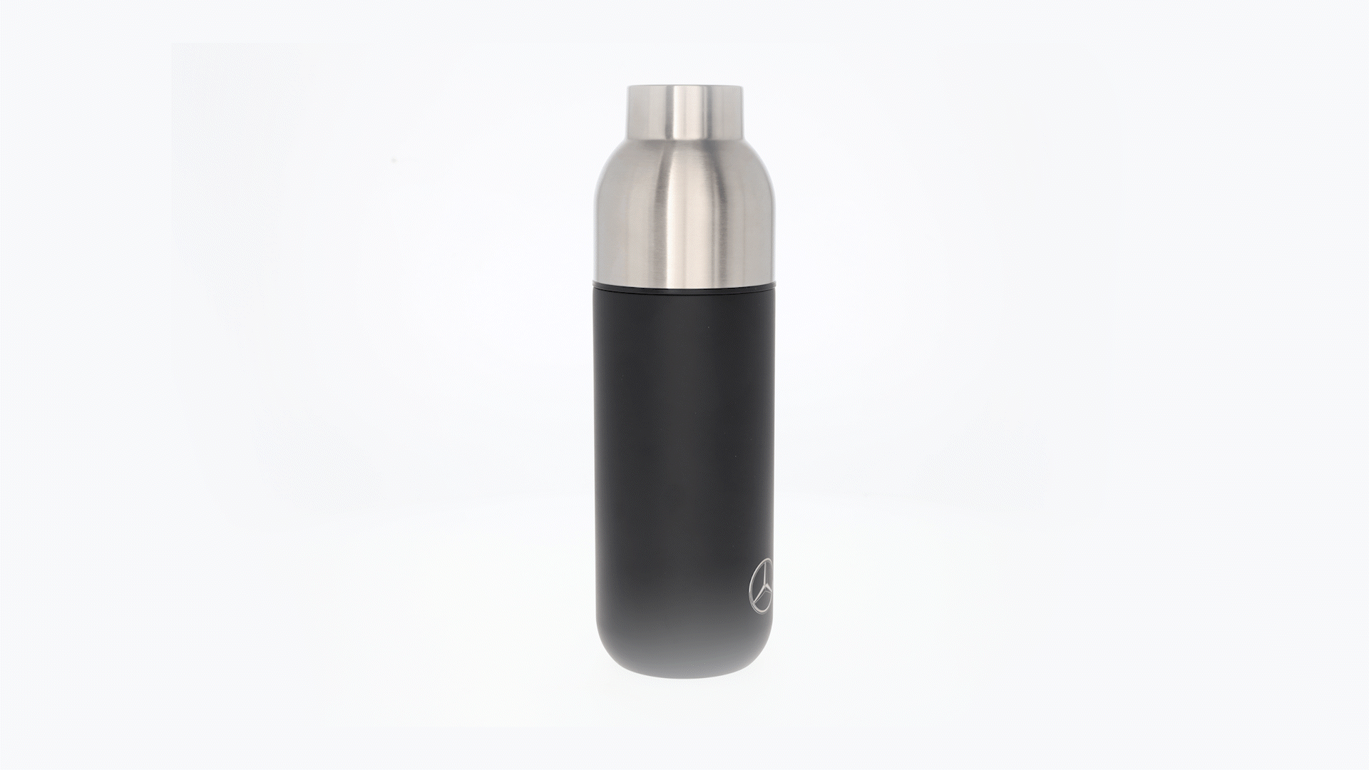 Isolierflasche mit Becher - schwarz, Edelstahl / Polypropylen, Stelton, 750 ml