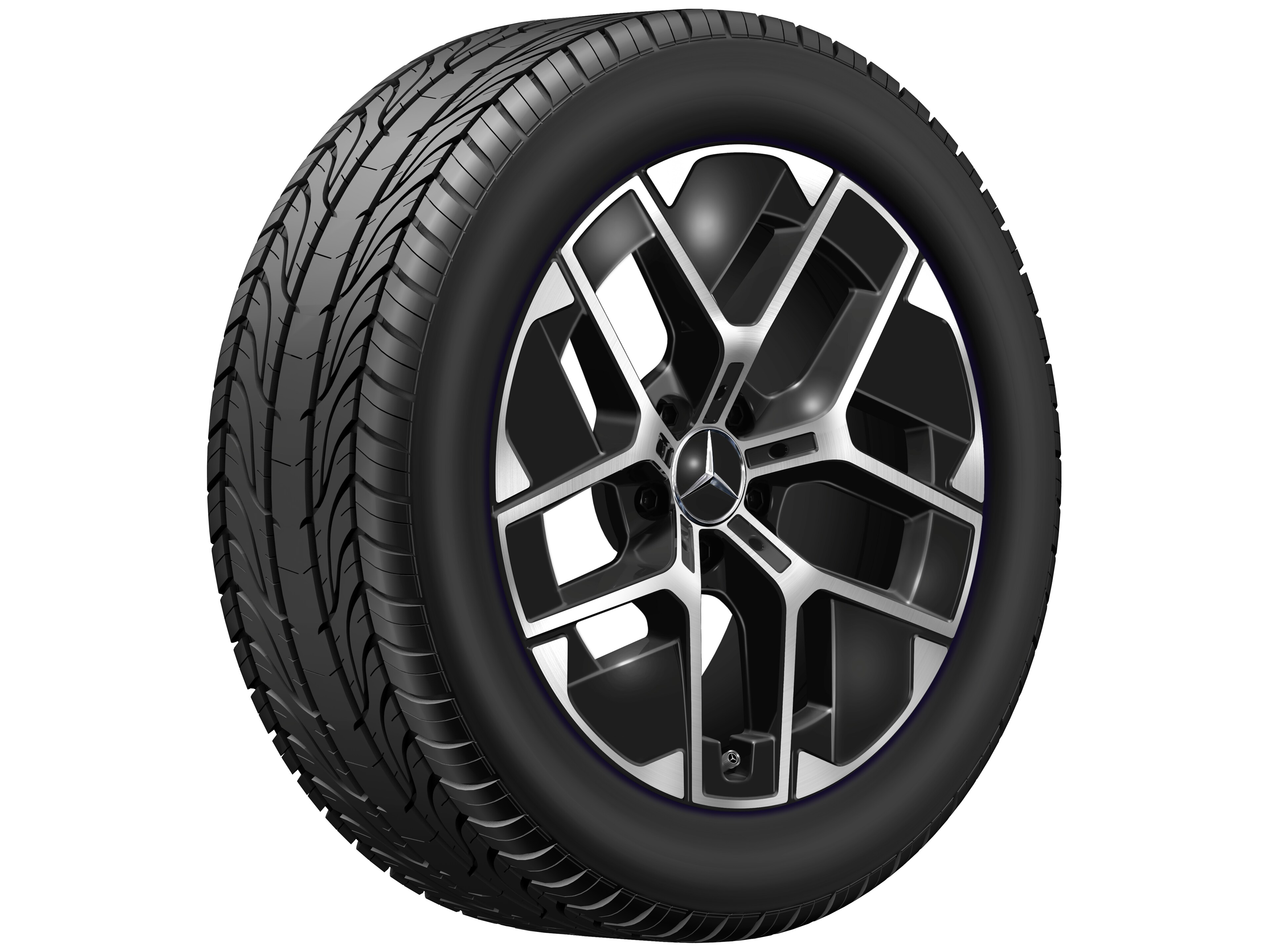 5-Y-spoke wheel, Aero, 45.7 cm (18-inch) - 8 J x 18 ET 32,5, black, high-sheen