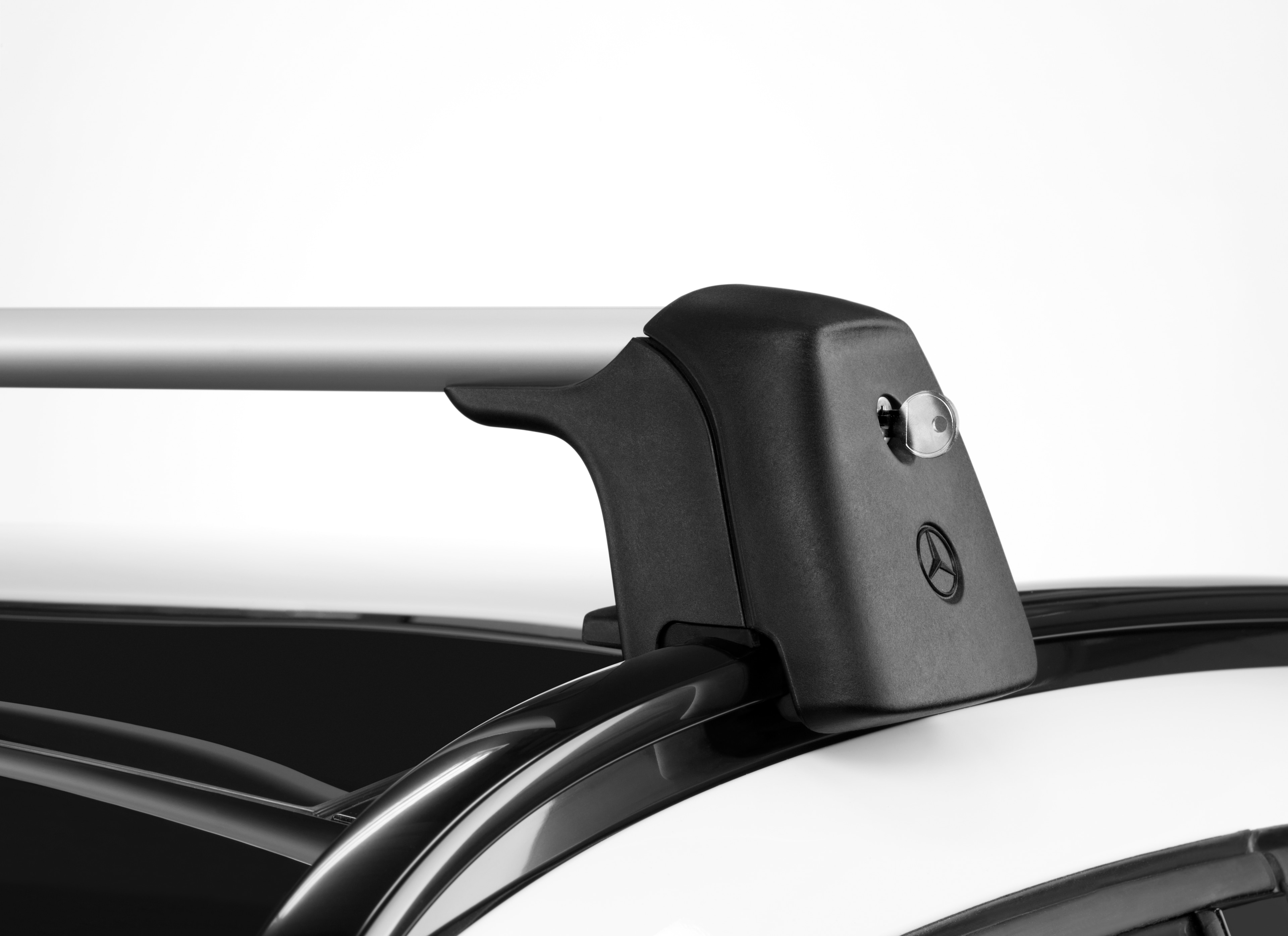 Roof rail carrier bars, Set of 2 - Aluminium, black-silver
