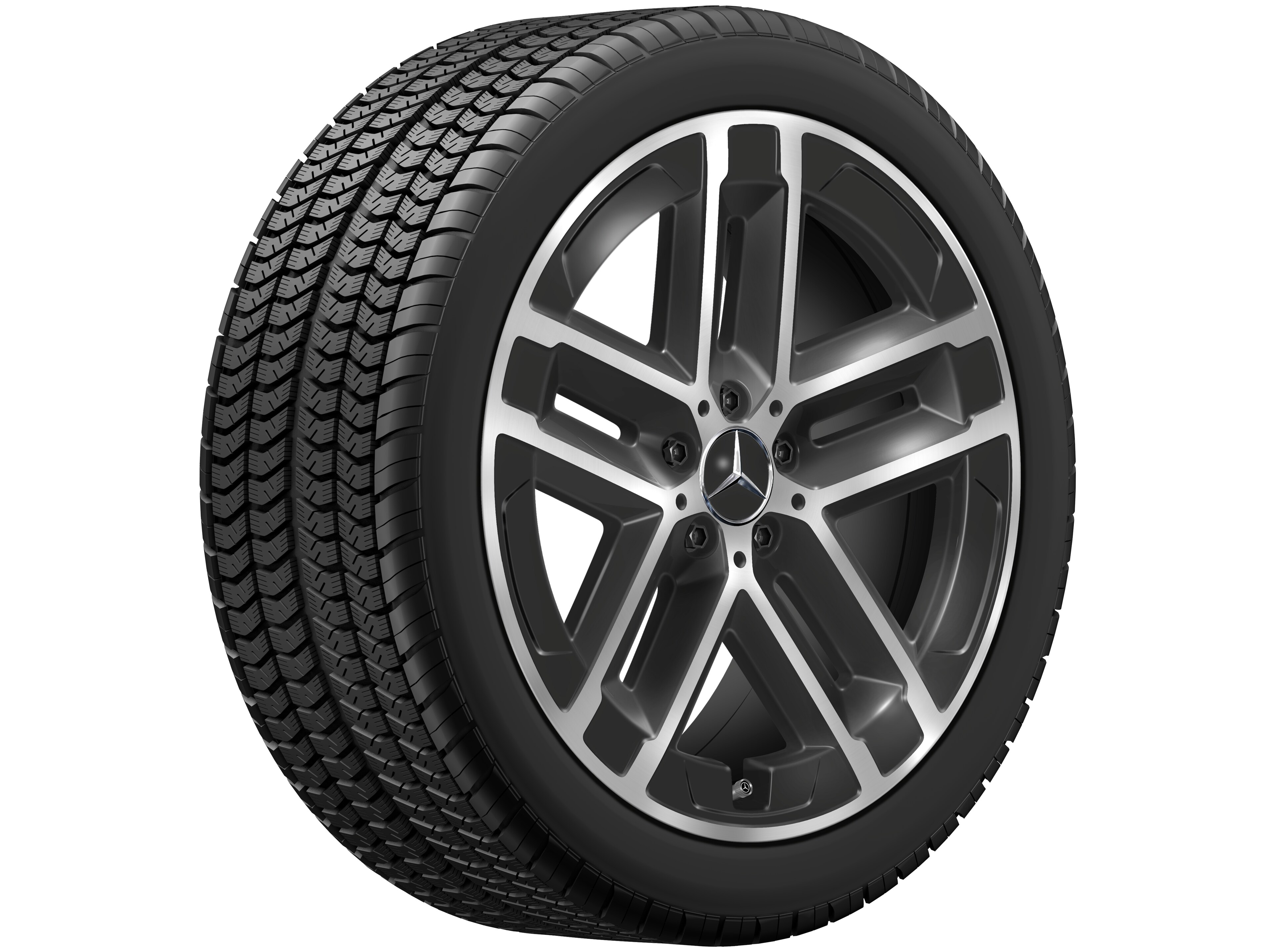 5-twin-spoke wheel, Aero, 50.8 cm (20-inch) - 9 J x 20 ET 60,8, black, high-sheen