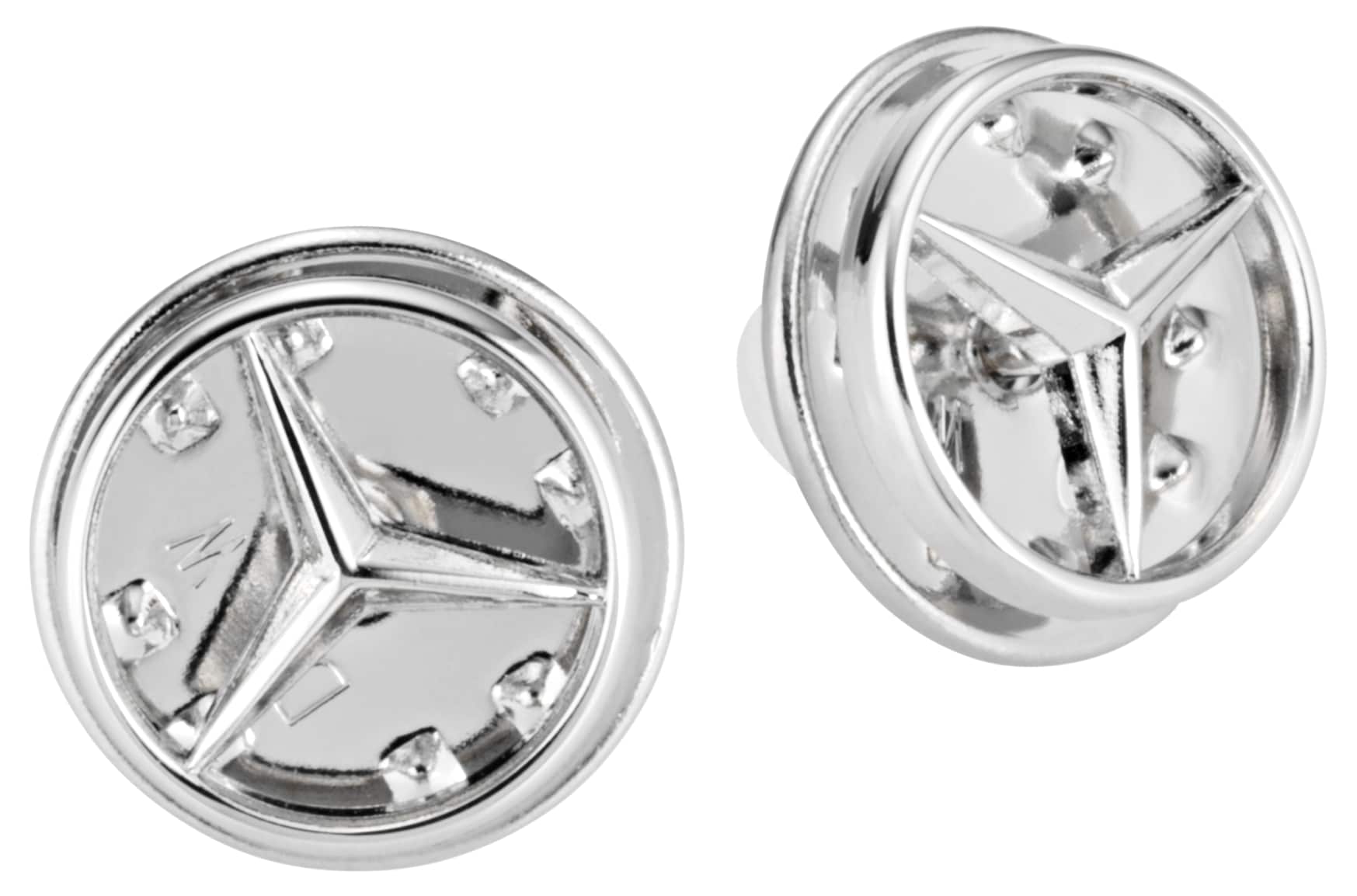 PIN, Mercedes Stern - silberfarben, Edelstahl, poliert