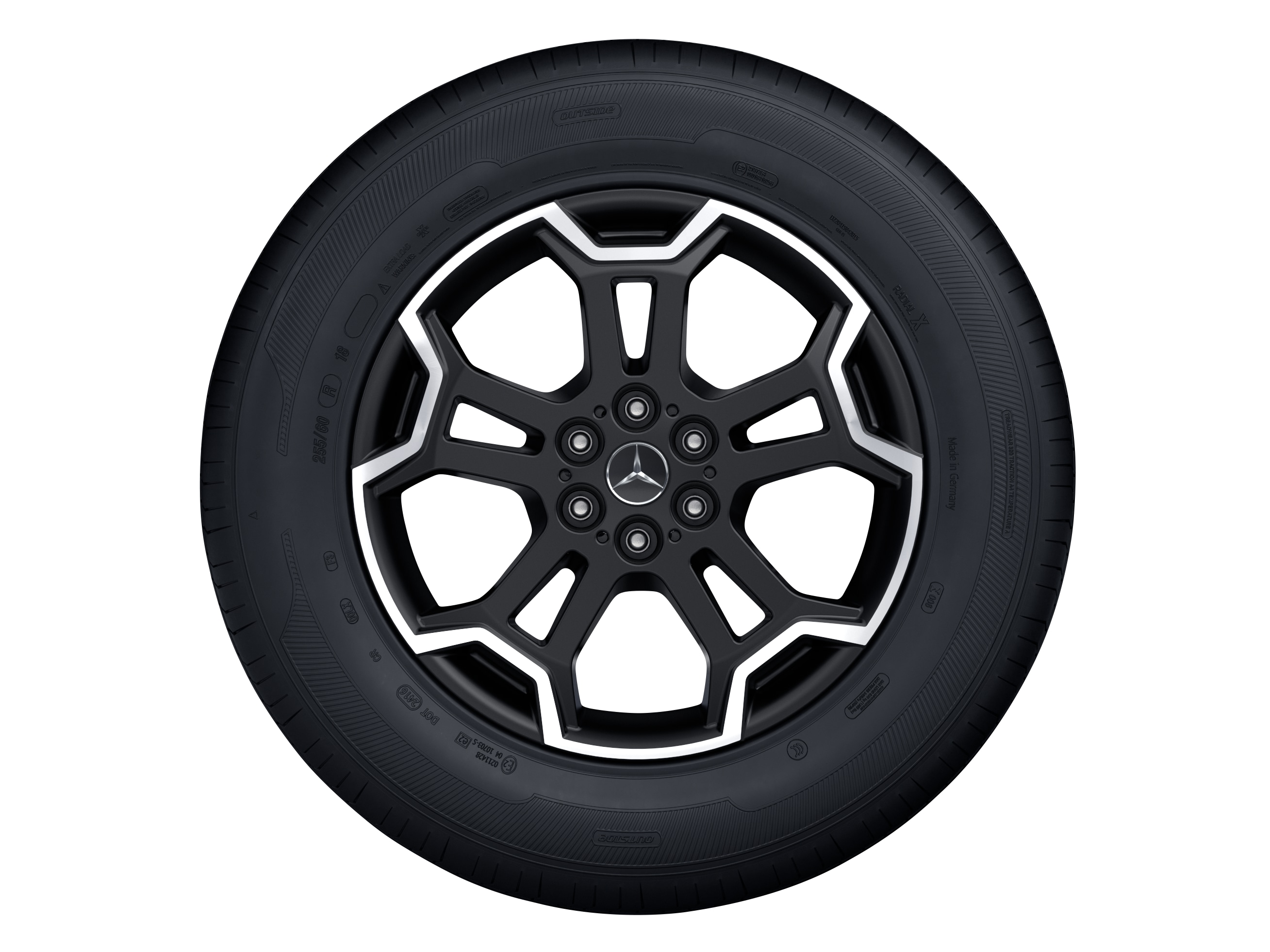 5-twin-spoke wheel, 45.7 cm (18-inch) - 7,5 J x 18 ET 50, black, high-sheen