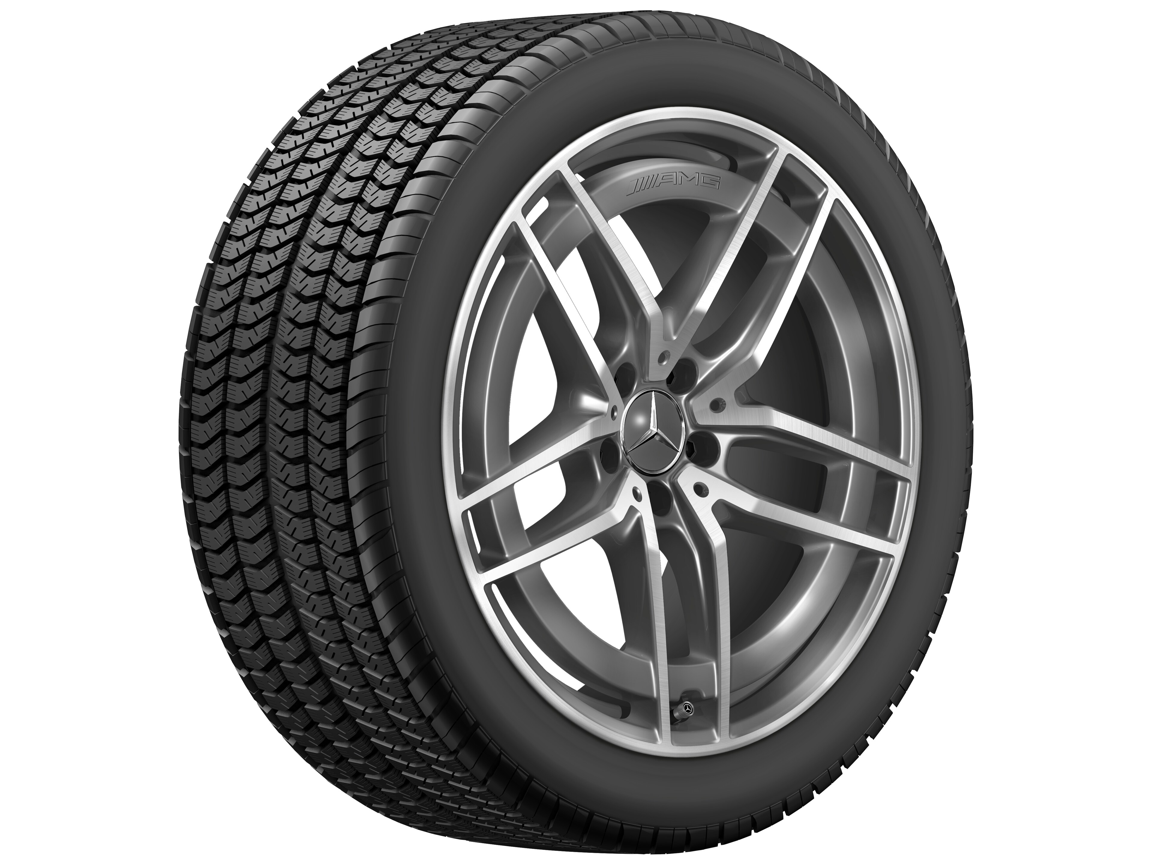 AMG 5-twin-spoke wheel, 50.8 cm (20-inch) - 11 J x 20 ET 56, tantalite grey, high-sheen