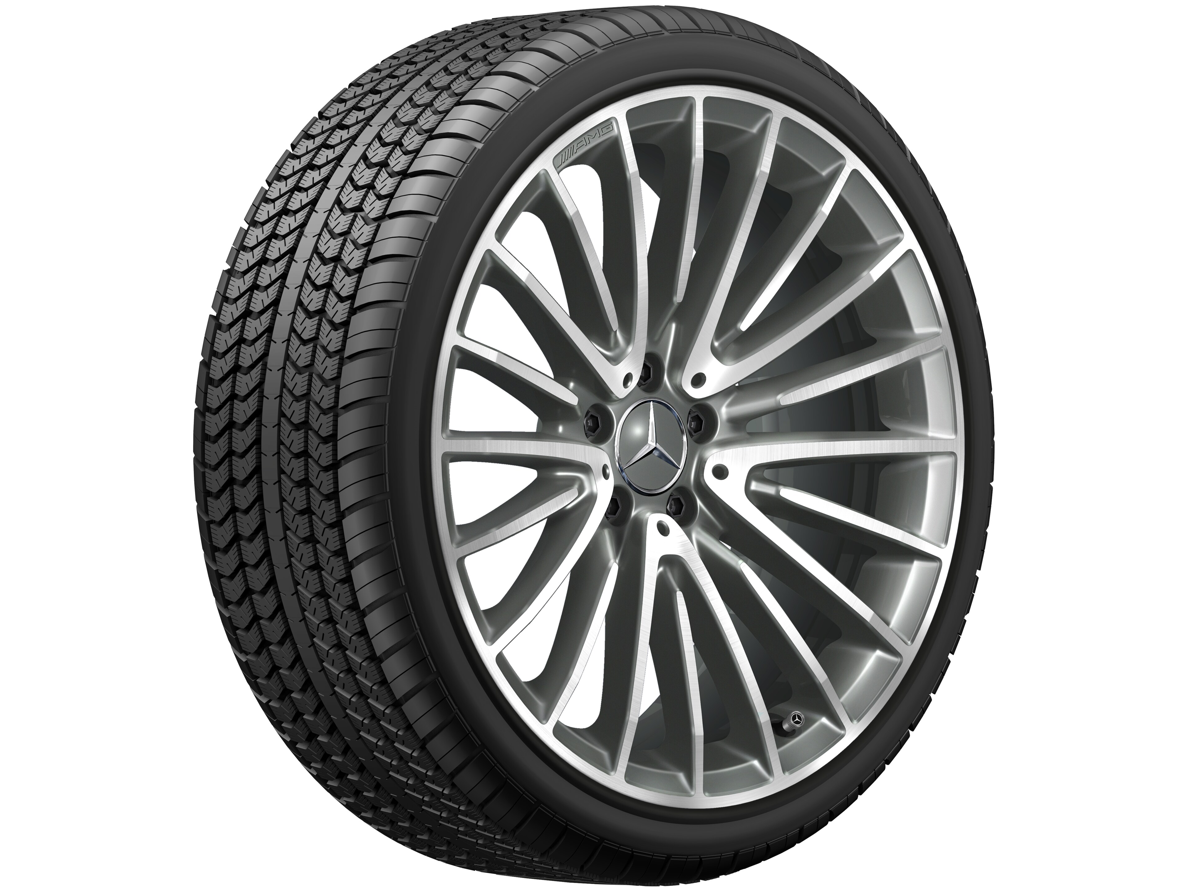 AMG multi-spoke wheel, 50.8 cm (20-inch) - 8 J x 20 ET 10, titanium grey, high-sheen