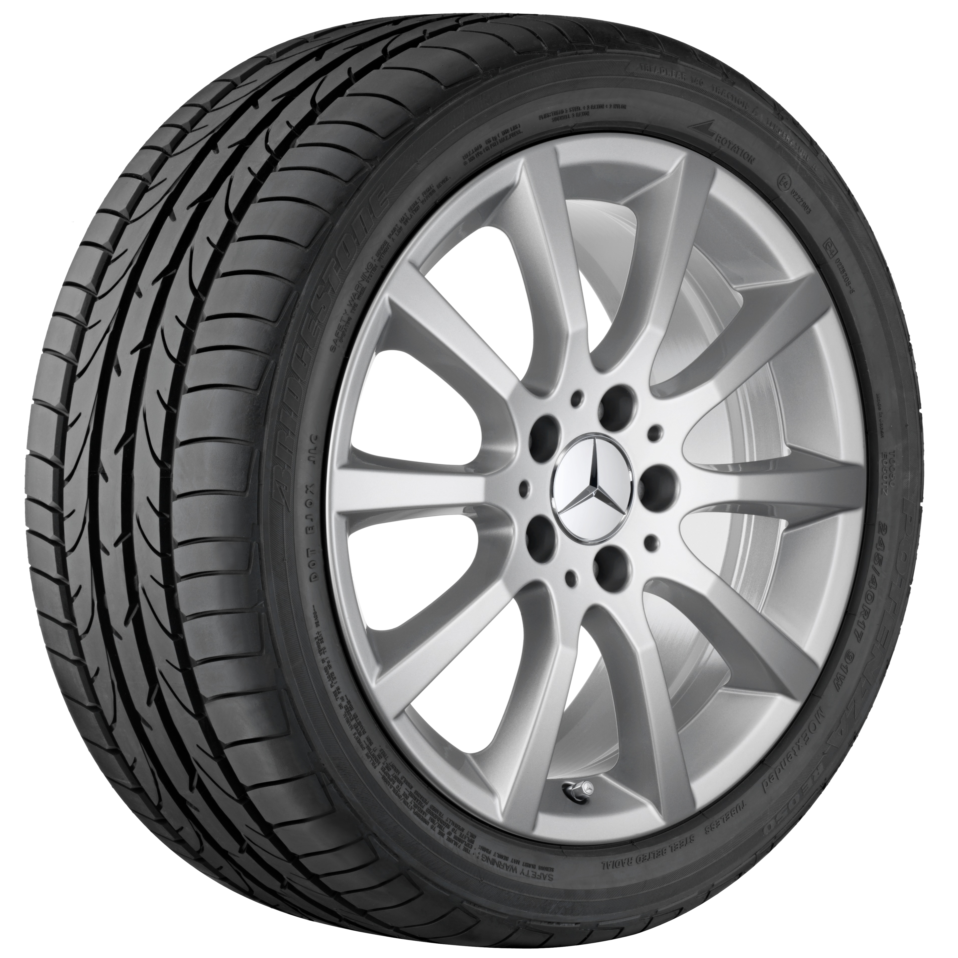 10-spoke wheel, 43.2 cm (17-inch) - 8,5 J x 17 ET 36, titanium silver