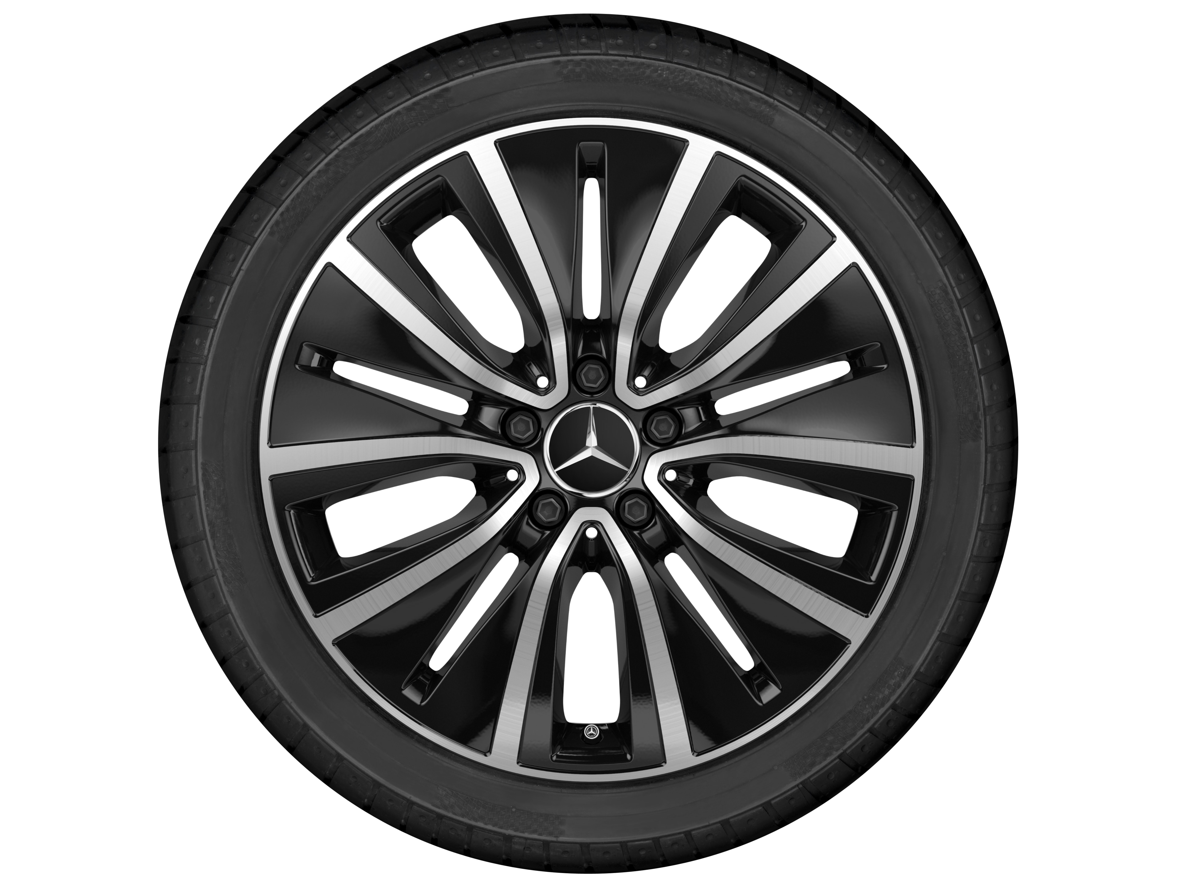 10-hole wheel, 45.7 cm (18-inch) - 8 J x 18 ET 33, black, high-sheen