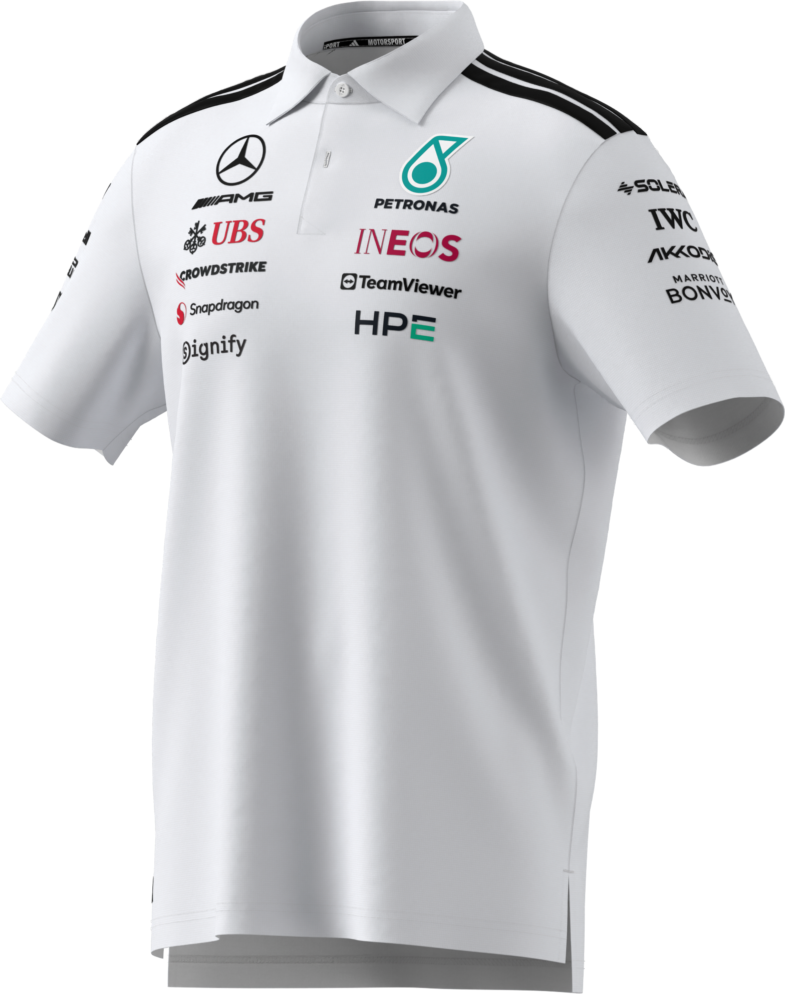 Poloshirt Herren, Team, Mercedes-AMG F1 - weiß, L