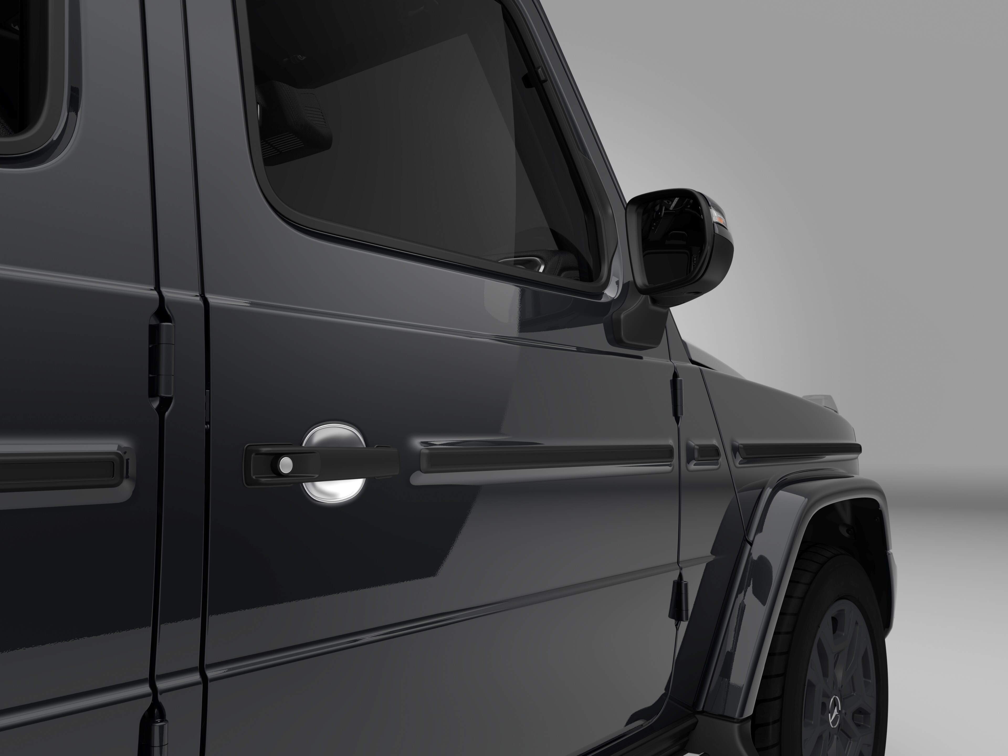 Door handle recesses - silver shadow