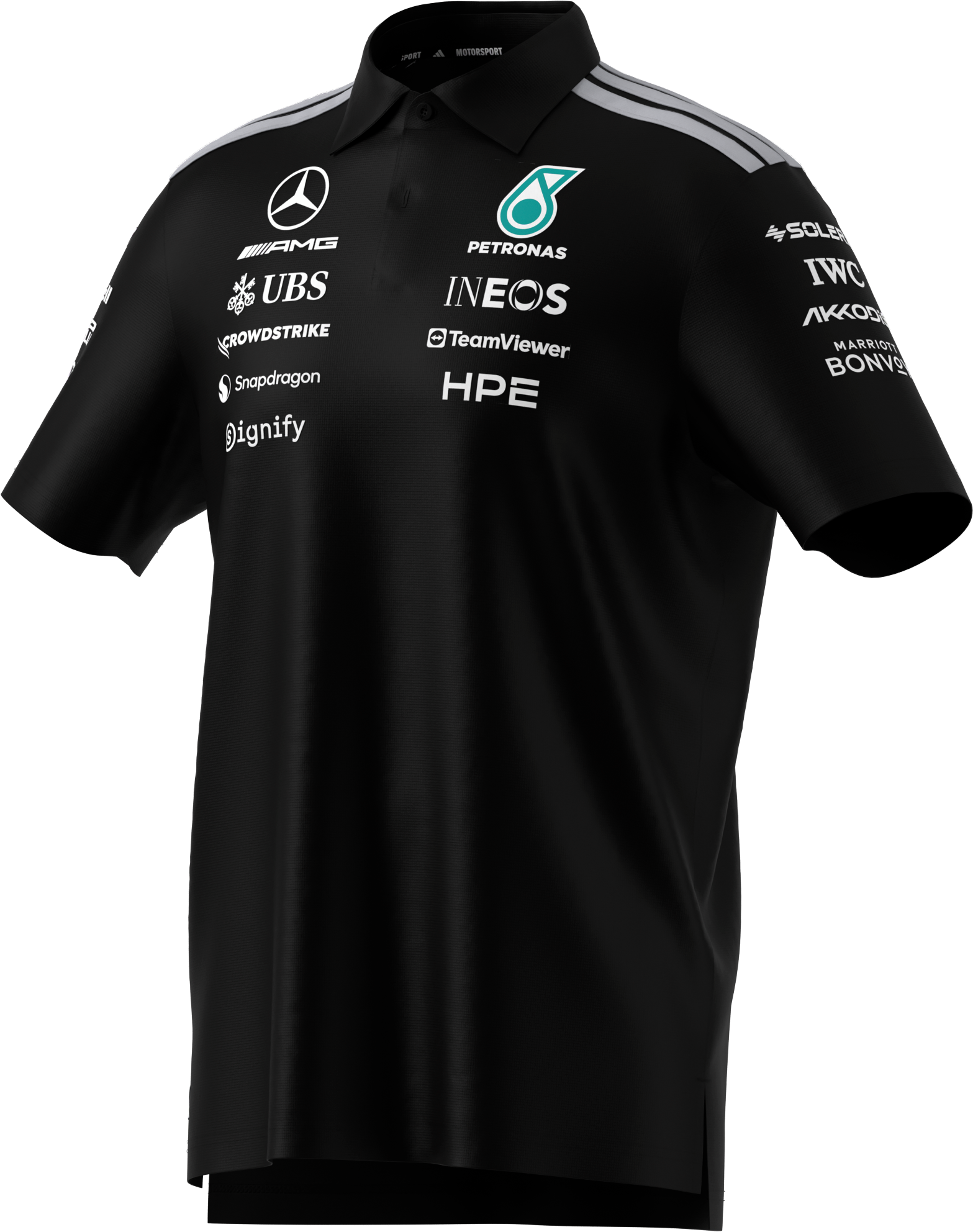 Poloshirt Herren, Team, Mercedes-AMG F1 - schwarz, XXL