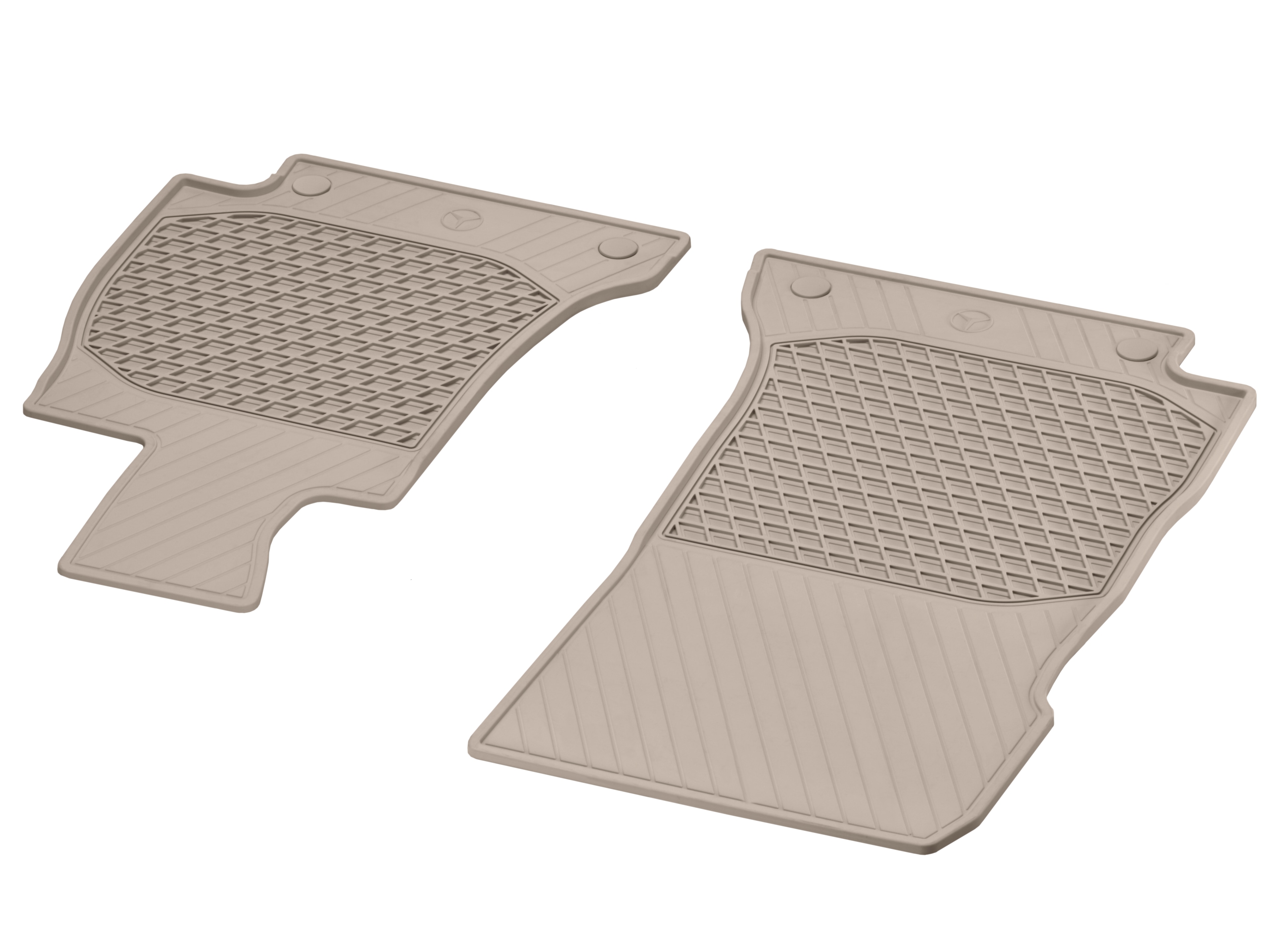 All-season floor mats CLASSIC, Driver/front passenger's mat, Set of 2 - RHD, macchiato beige