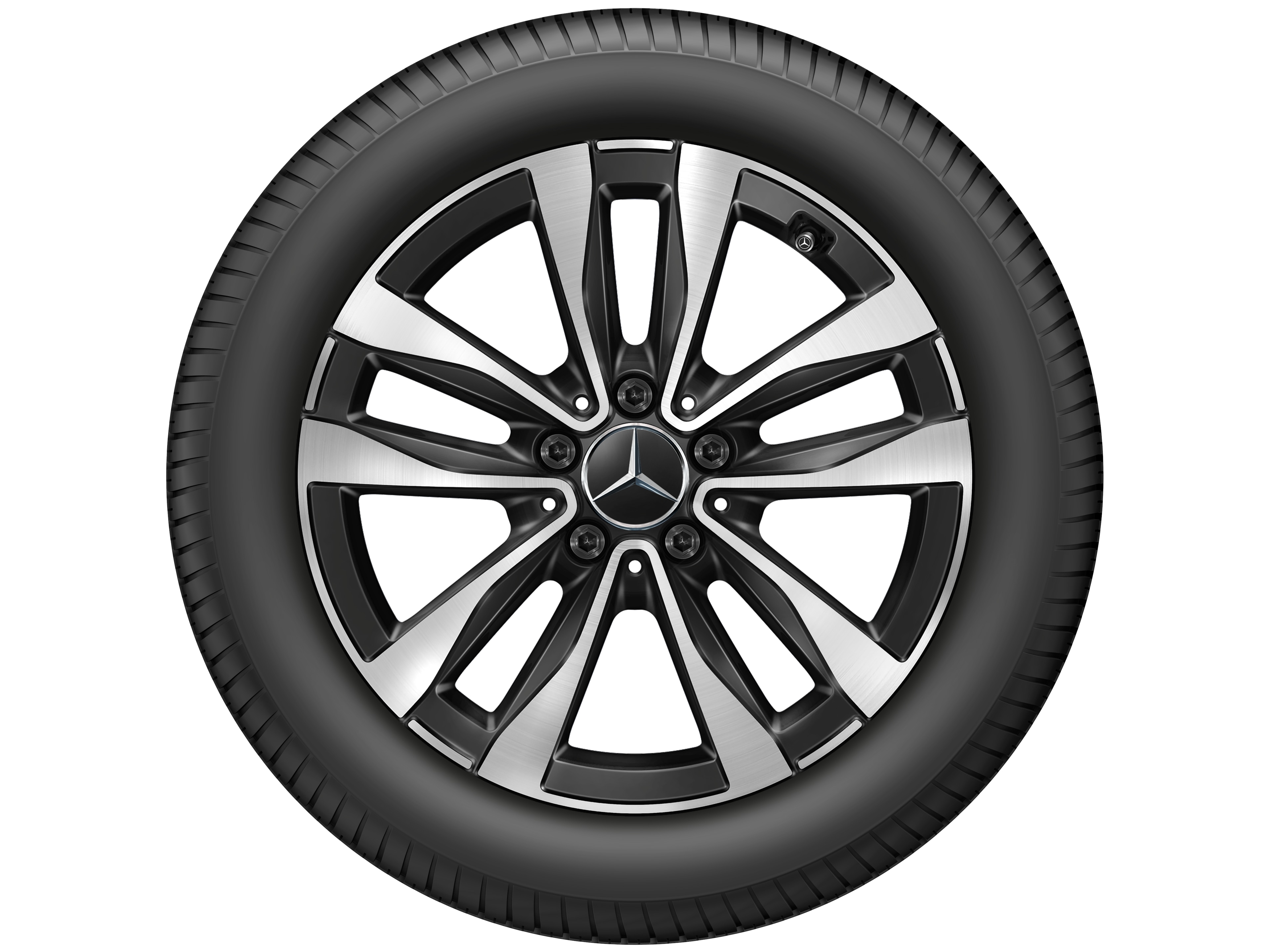 5-twin-spoke wheel, Aero, 43.2 cm (17-inch), High-sheen finish - 8 J x 17 ET 49,5, black, high-sheen