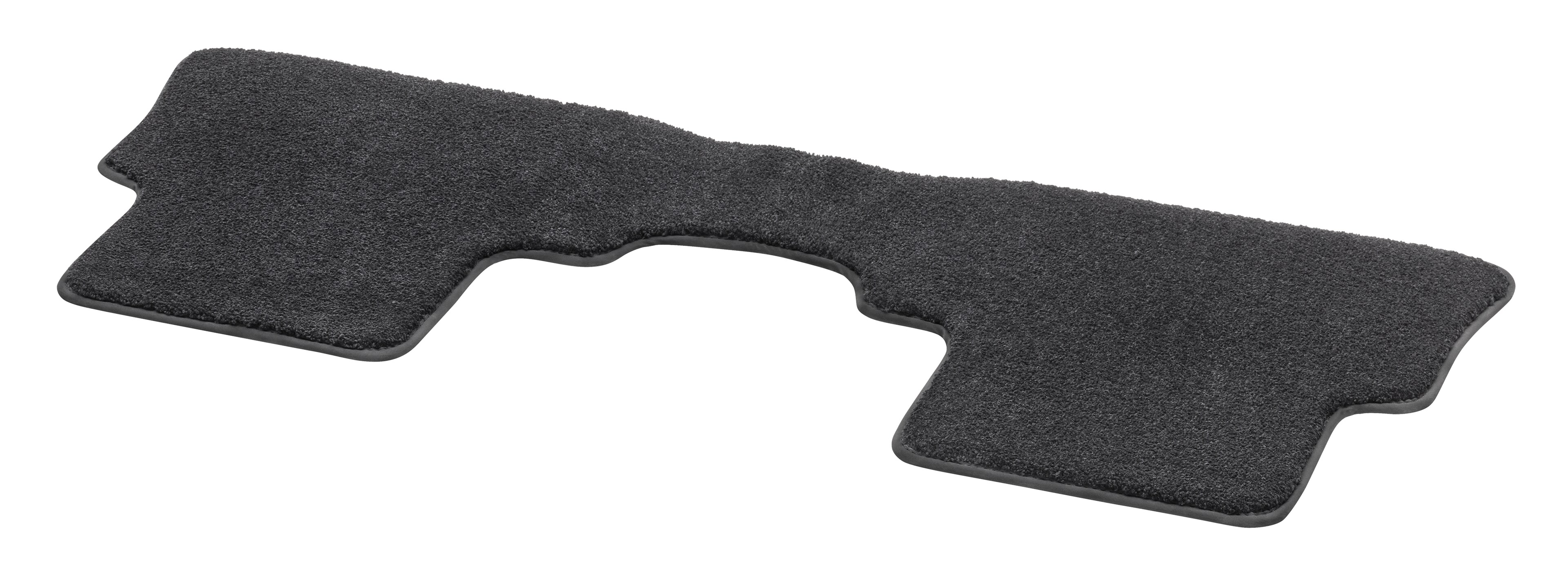 Velour floor mats EXCLUSIVE, Rear, Set of 1 - LHD/RHD, black, Black edging