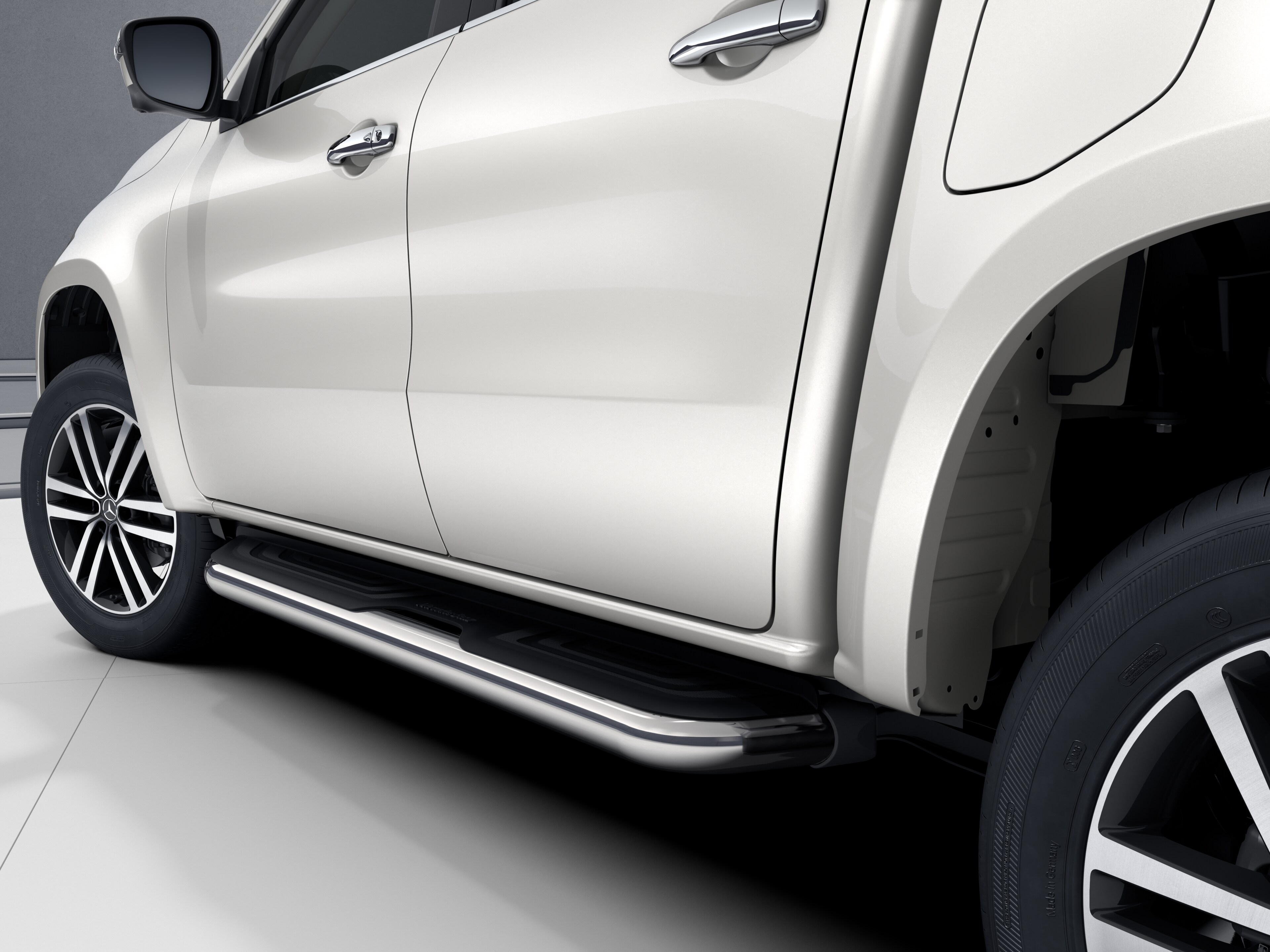 Side bar - silver-coloured, Stainless steel