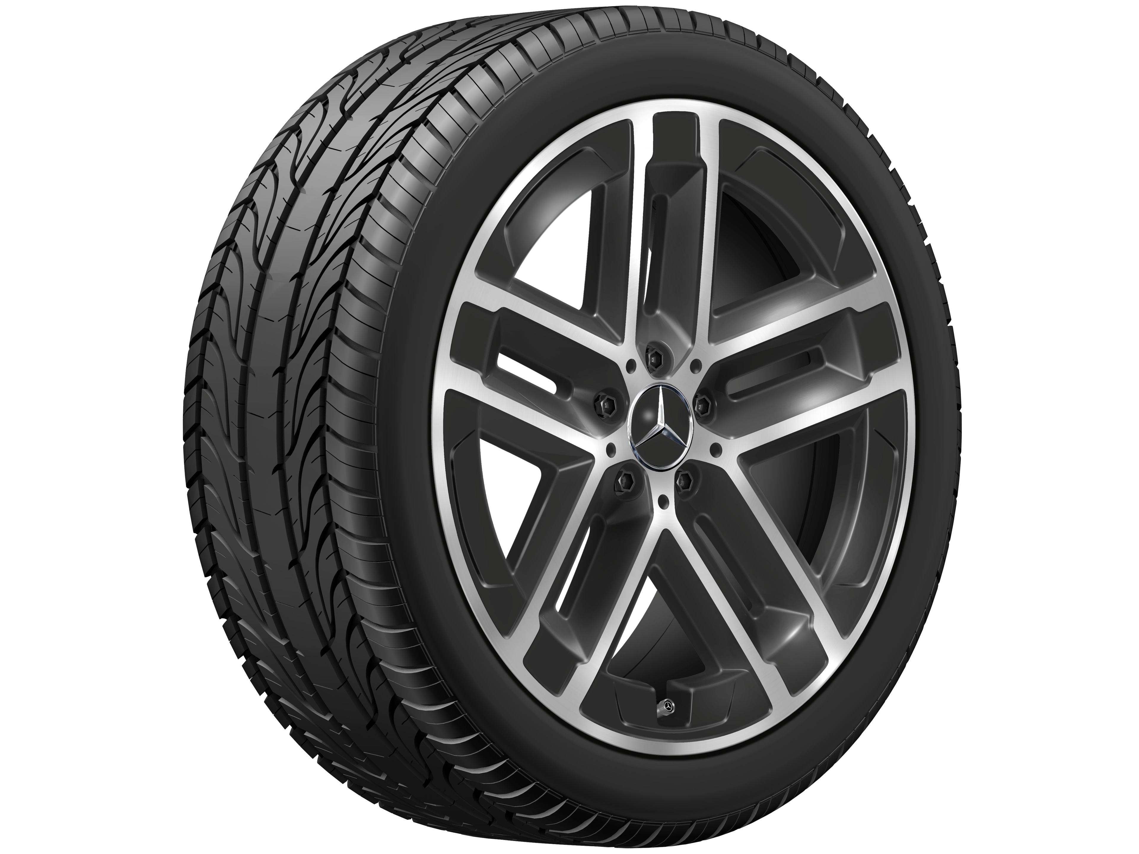 5-twin-spoke wheel, Aero, 50.8 cm (20-inch) - 9 J x 20 ET 60,8, black, high-sheen