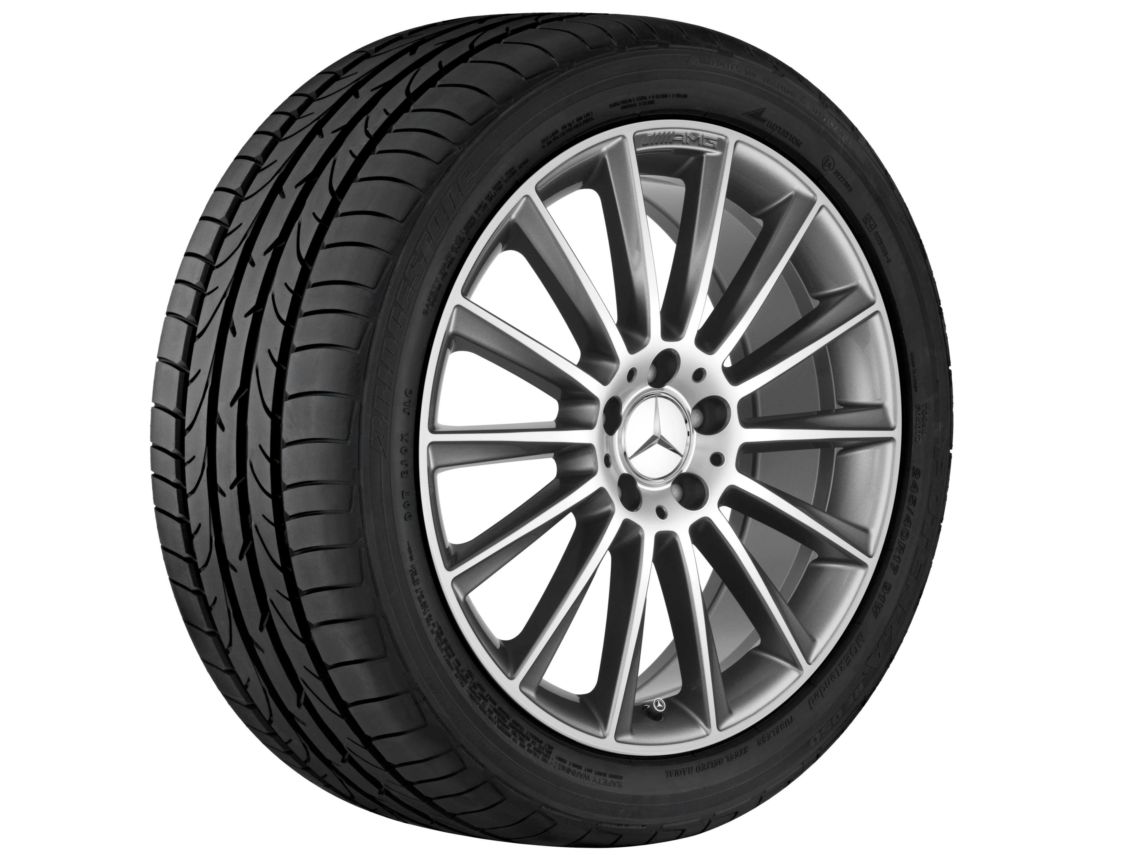 AMG multi-spoke wheel, 50.8 cm (20-inch), High-sheen finish - 8 J x 20 ET 33, himalaya grey, high-sheen