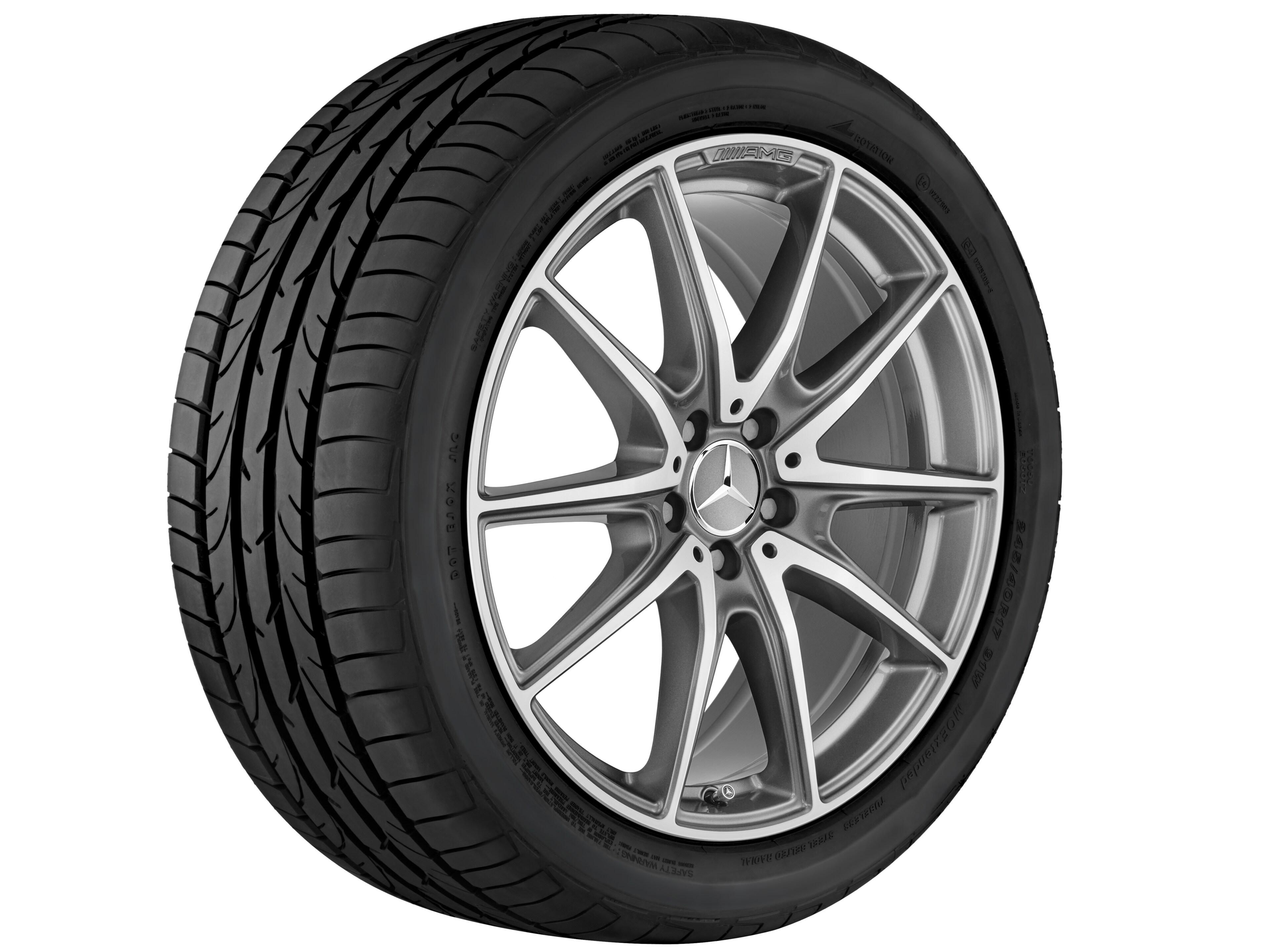 AMG 10-spoke wheel, 50.8 cm (20-inch) - 9,5 J x 20 ET 38, titanium grey, high-sheen