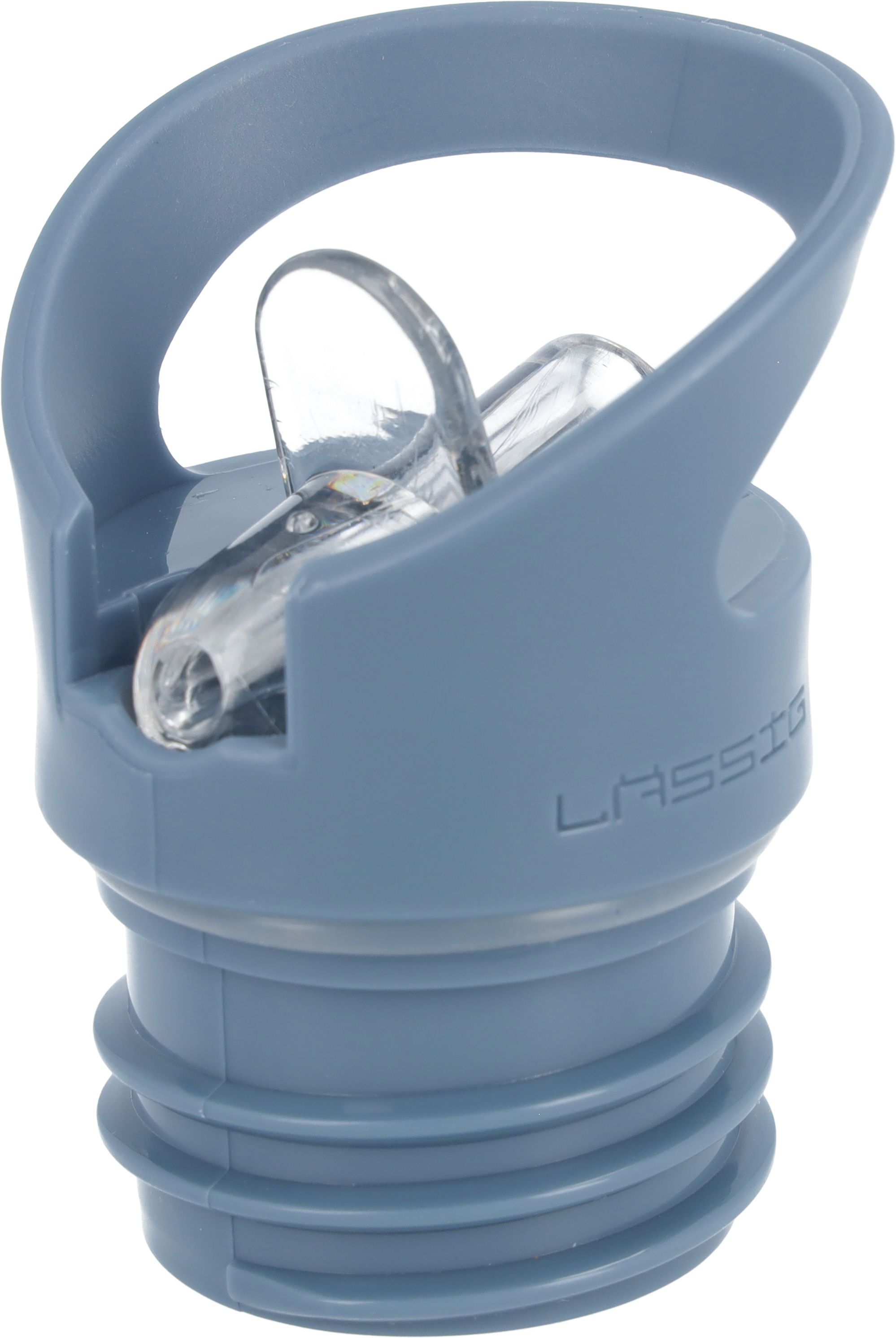 Children's drinking bottle, Mercedes-Benz - silver-coloured / blue, Stainless steel / Bamboo / Polypropylene, Lässig