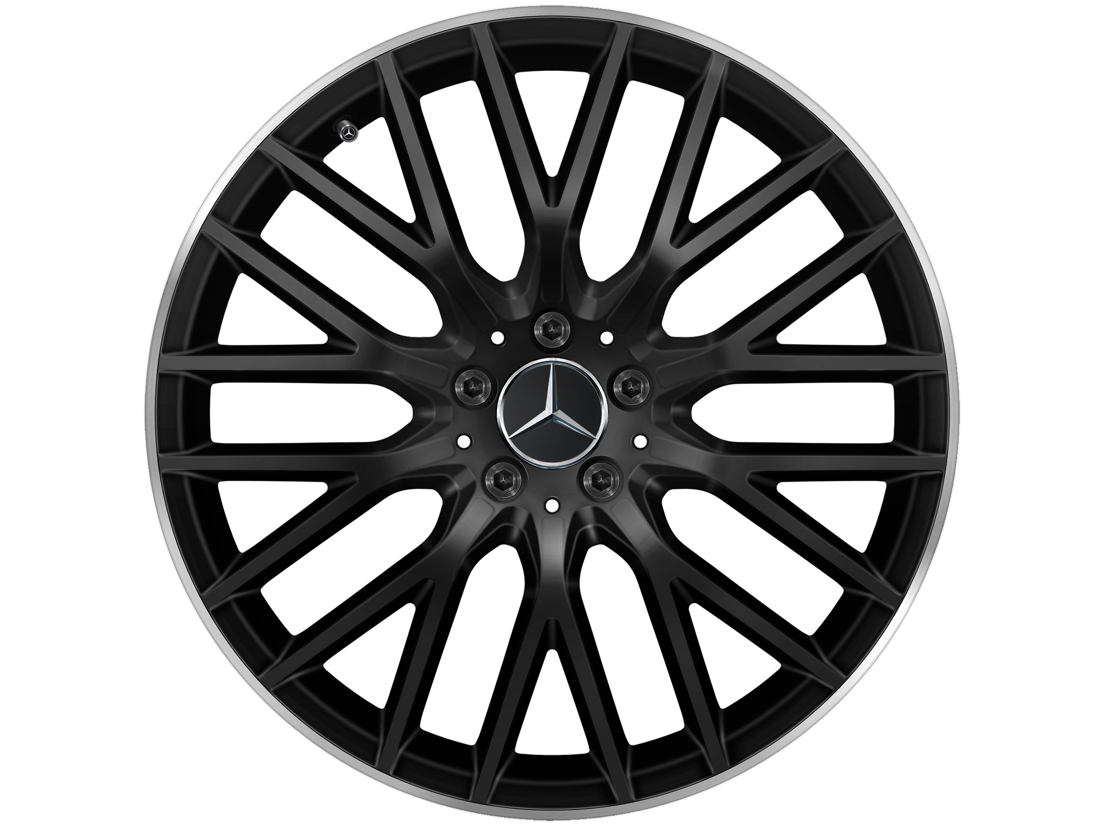 Y-spoke wheel, 50.8 cm (20-inch), High-sheen rim flange - 9 J x 20 ET 34, matt black, high-sheen