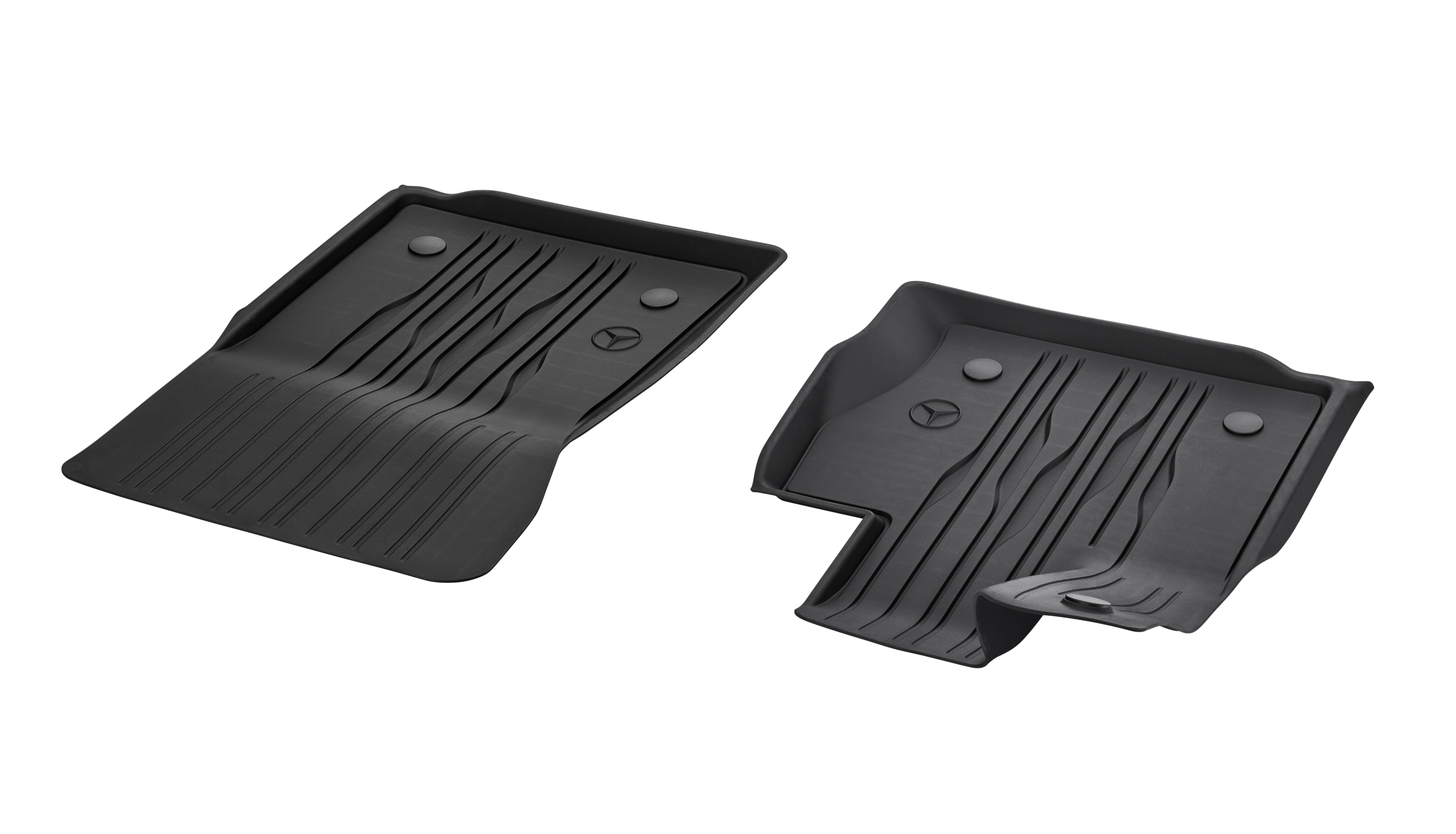 All-season floor mats Dynamic Lines, Driver/front passenger's mat, Set of 2 - LHD, black