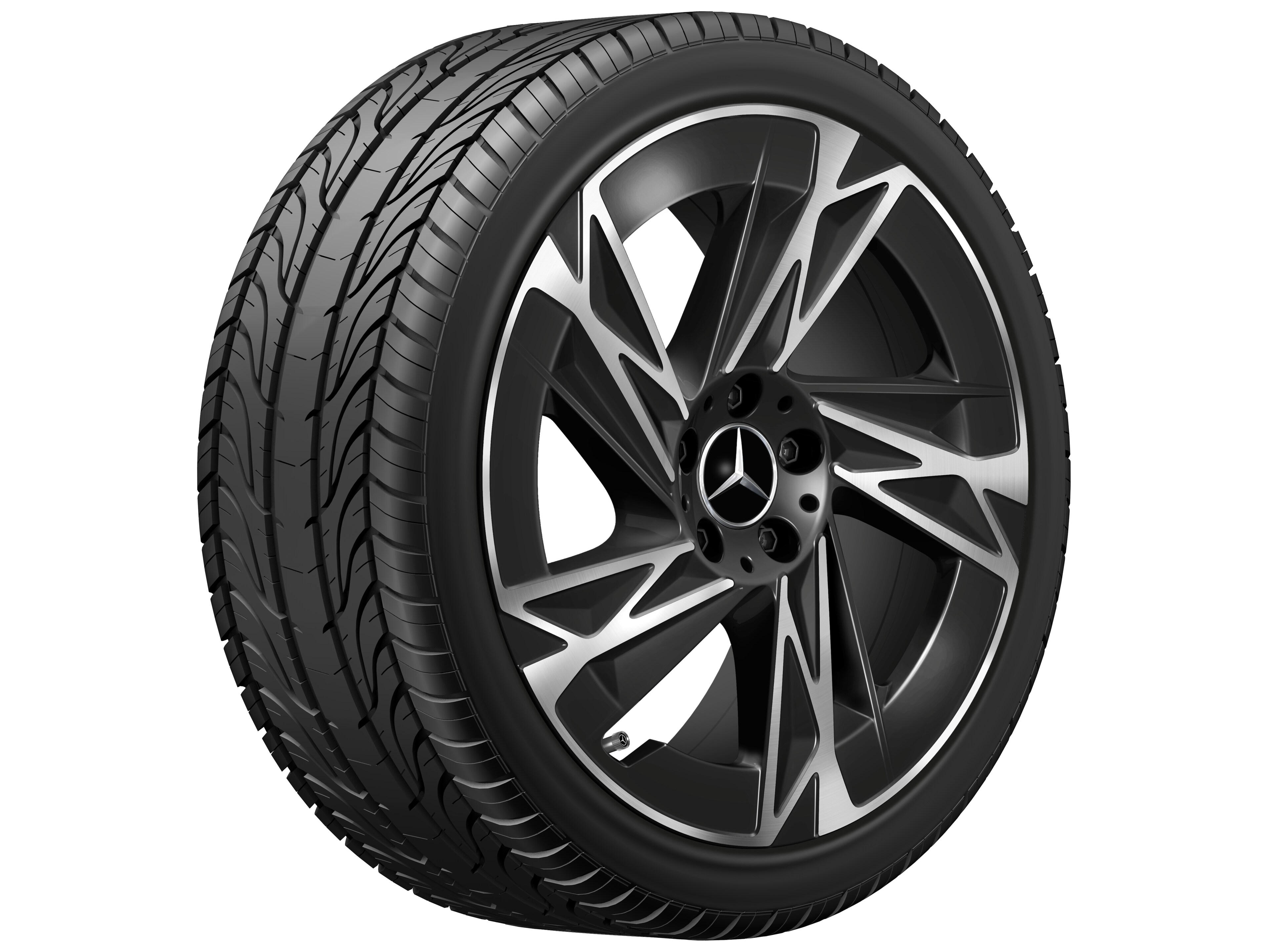 5-spoke wheel, Aero, 48.3 cm (19-inch) - 7,5 J x 19 ET 53,3, black, high-sheen