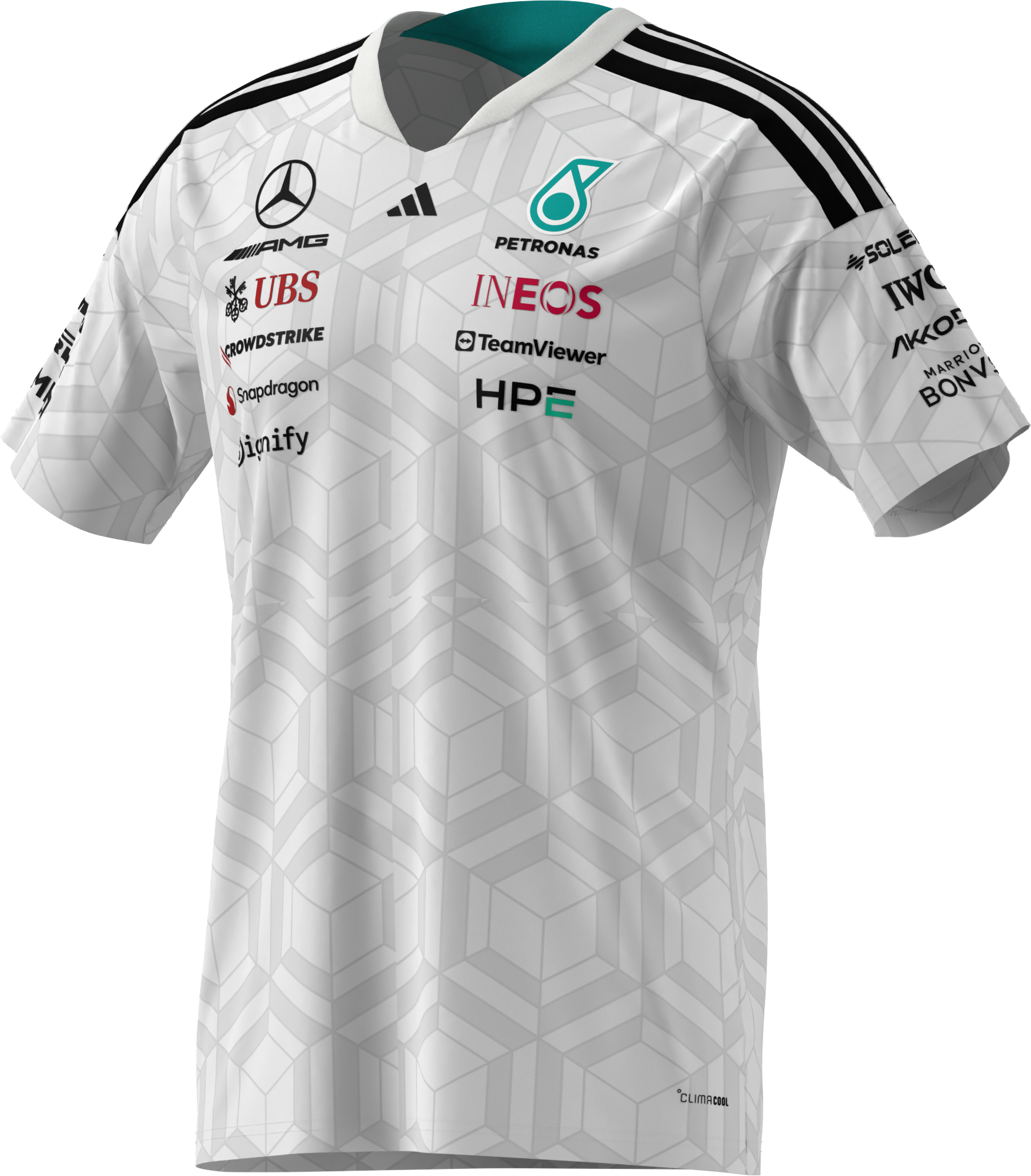 Men's T-shirt, Driver, Mercedes-AMG F1 - white, S