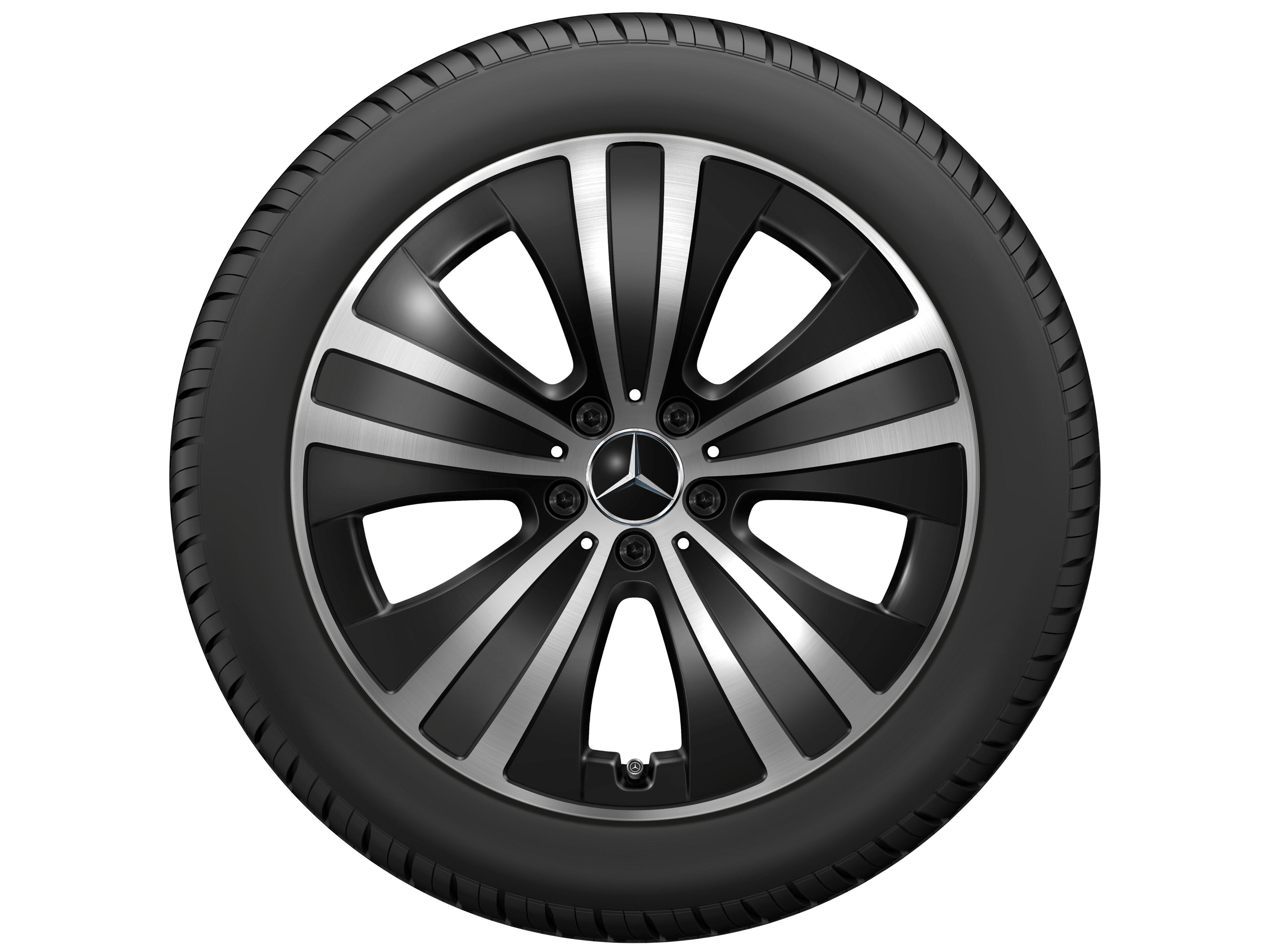 5-spoke wheel, 48.3 cm (19-inch) - 8,5 J x 19 ET 47,5, black, high-sheen