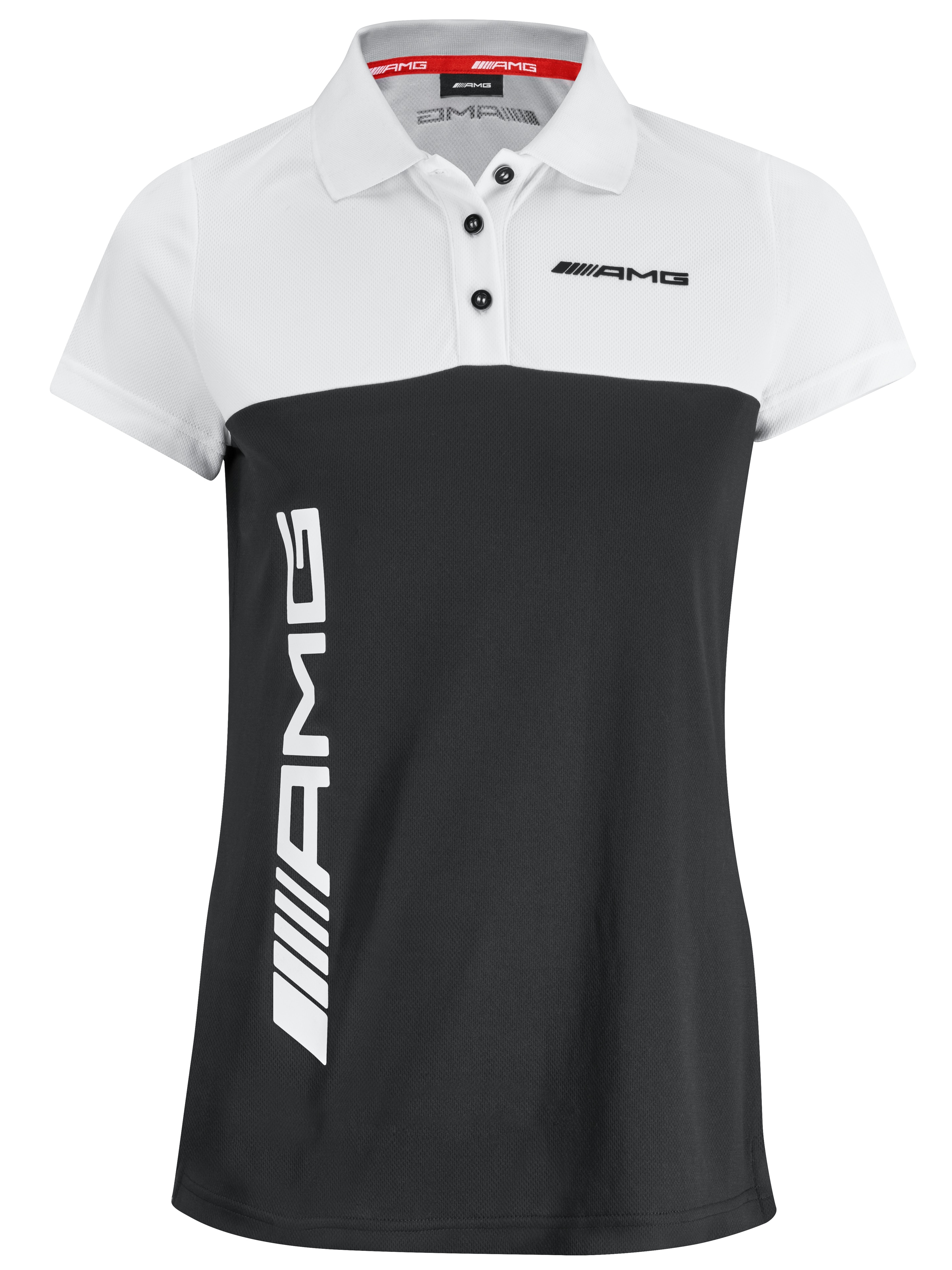 AMG women's polo shirt - black / white, M