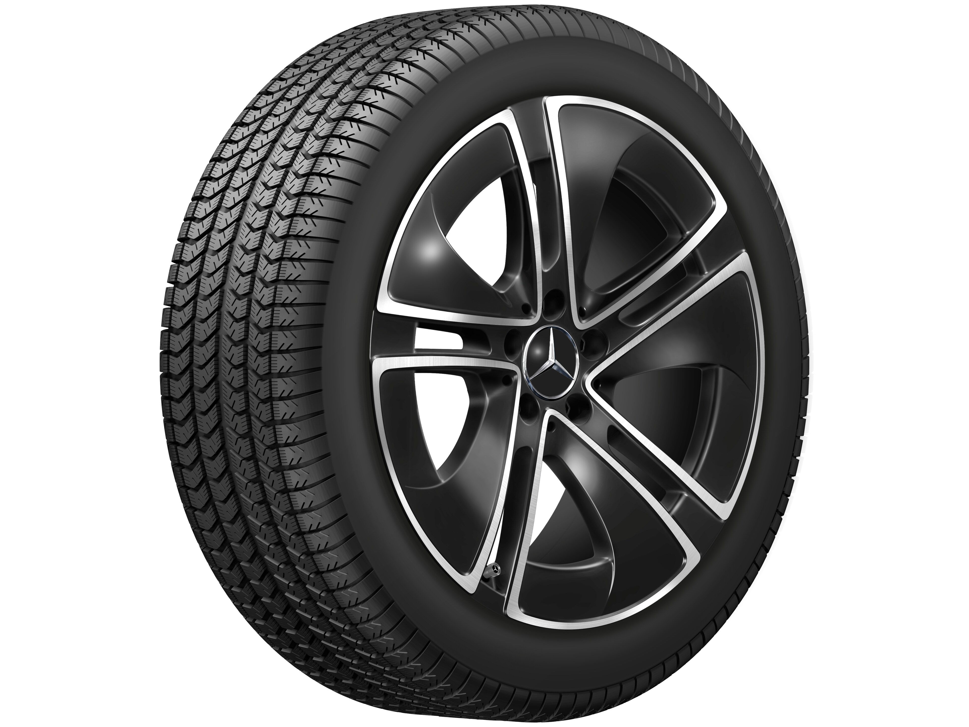 5-spoke wheel, Aero, 48.3 cm (19-inch) - 9 J x 19 ET 60,5, black, high-sheen