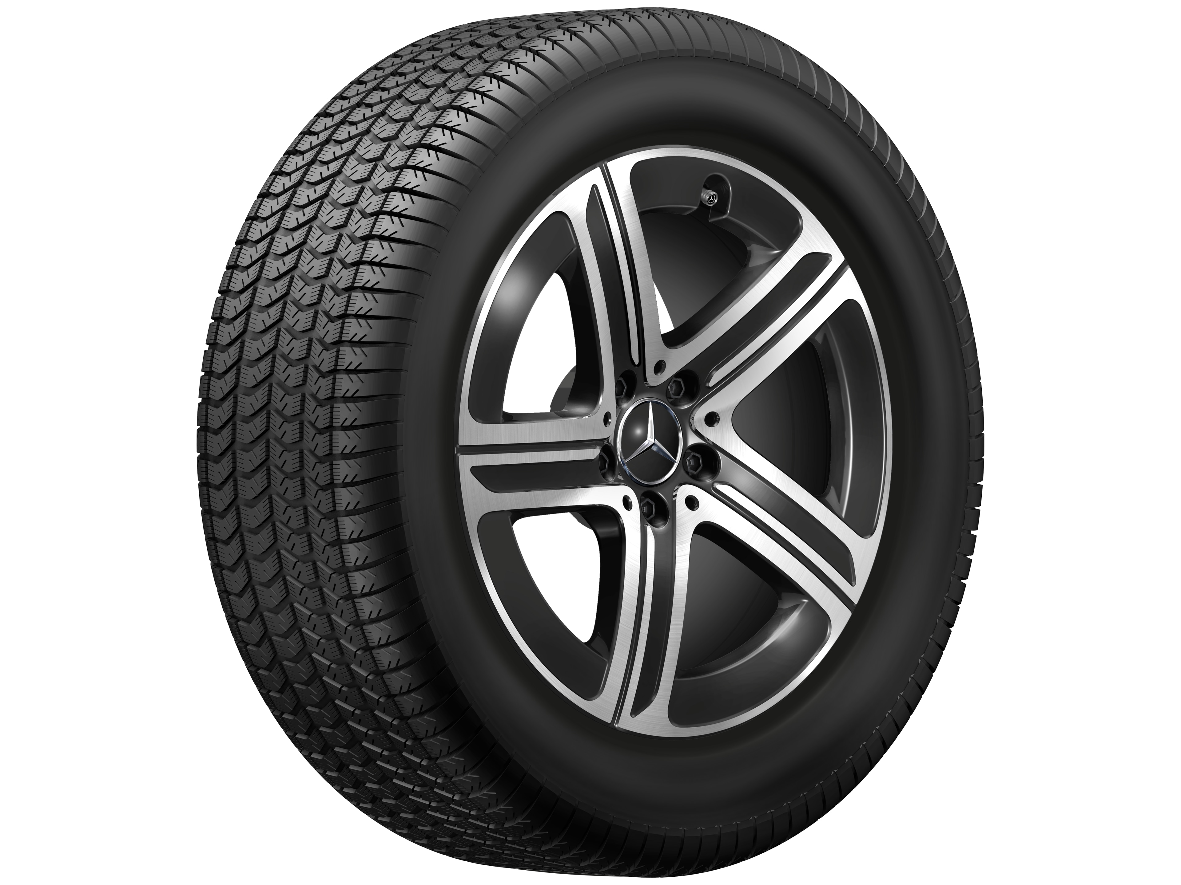 5-spoke wheel, Aero, 45.7 cm (18-inch), High-sheen finish - 9 J x 18 ET 30, black, high-sheen