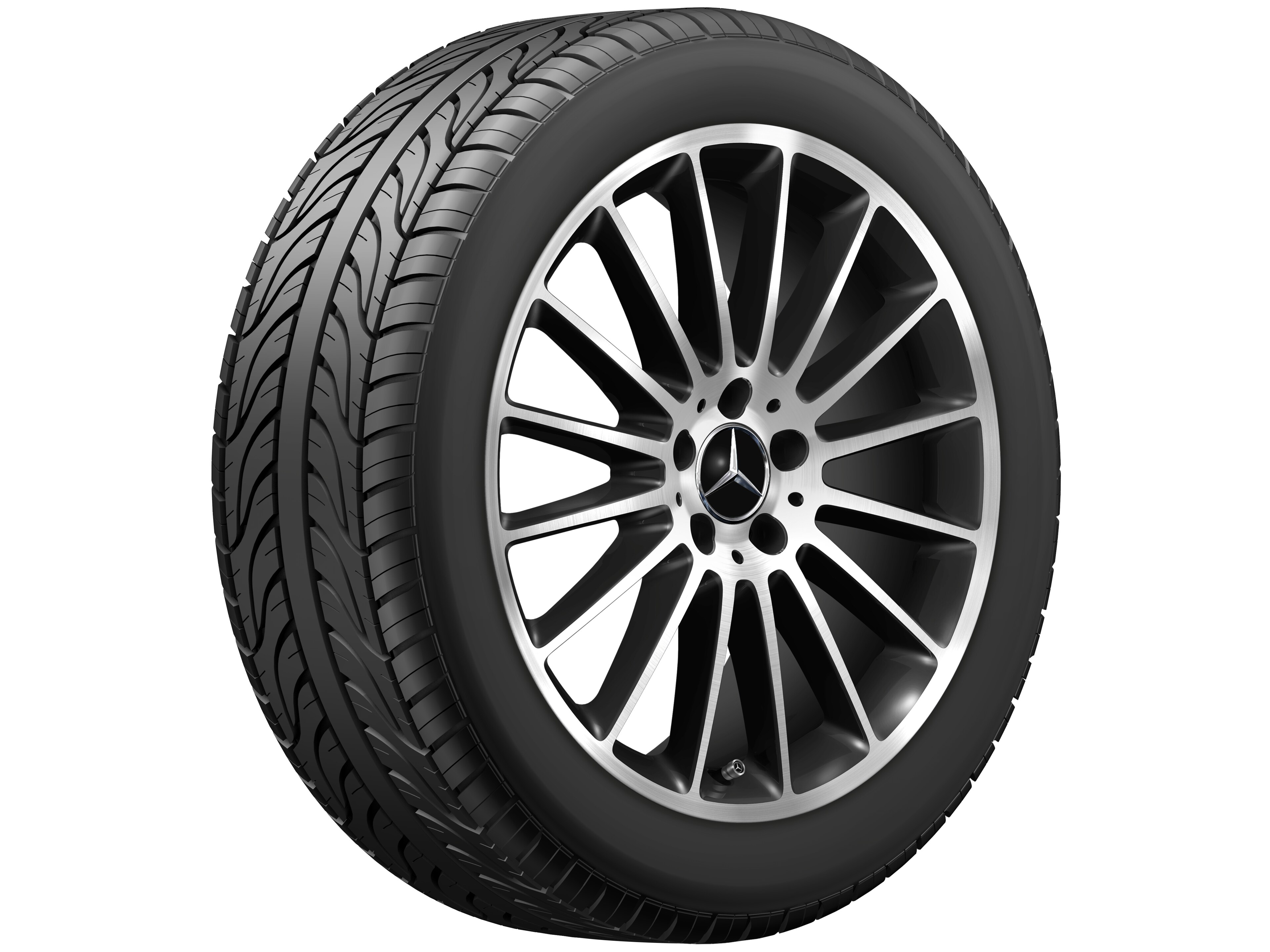 16-spoke wheel, 48.3 cm (19-inch) - 8 J x 19 ET 52, black, high-sheen
