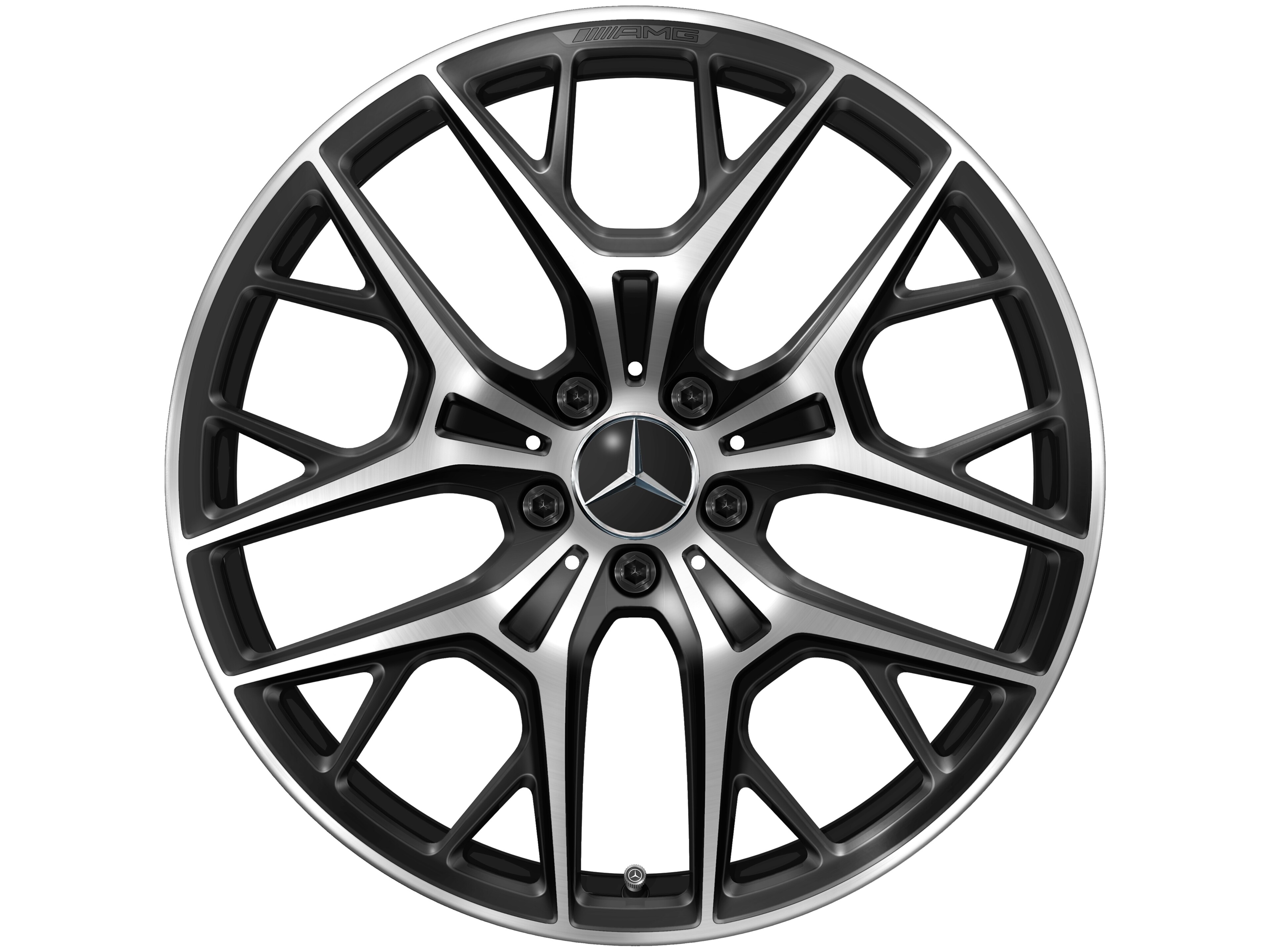 AMG light-alloy wheel, in cross-spoke design, 50.8 cm (20-inch) - 9 J x 20 ET 32, black, high-sheen