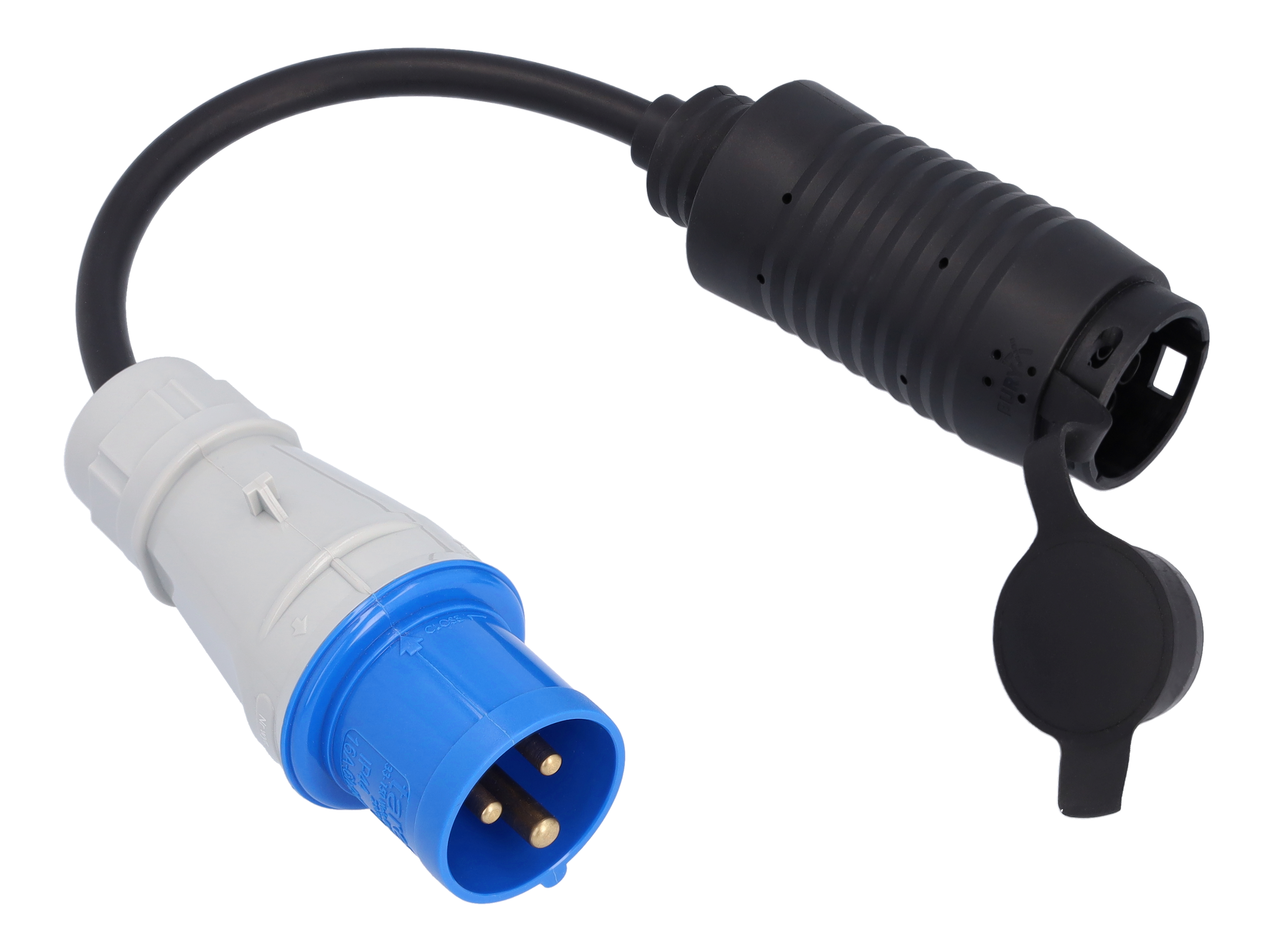 Flexibles Ladesystem Pro, Adapter, CEE 16/1-phasig - Kunststoff, schwarz, LL/RL