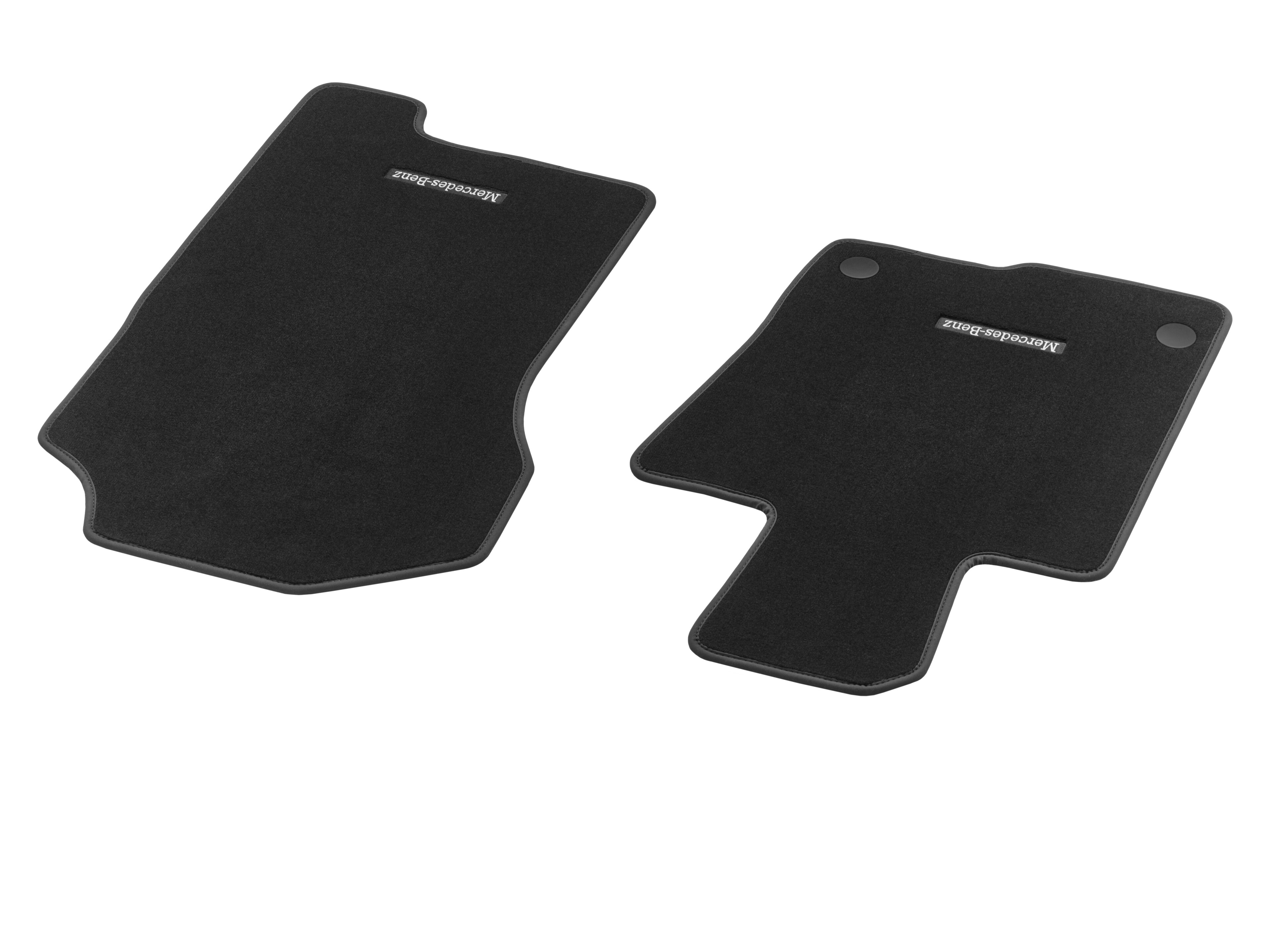 Velour floor mats, Driver & front passenger's mat, Set of 2 - LHD, black