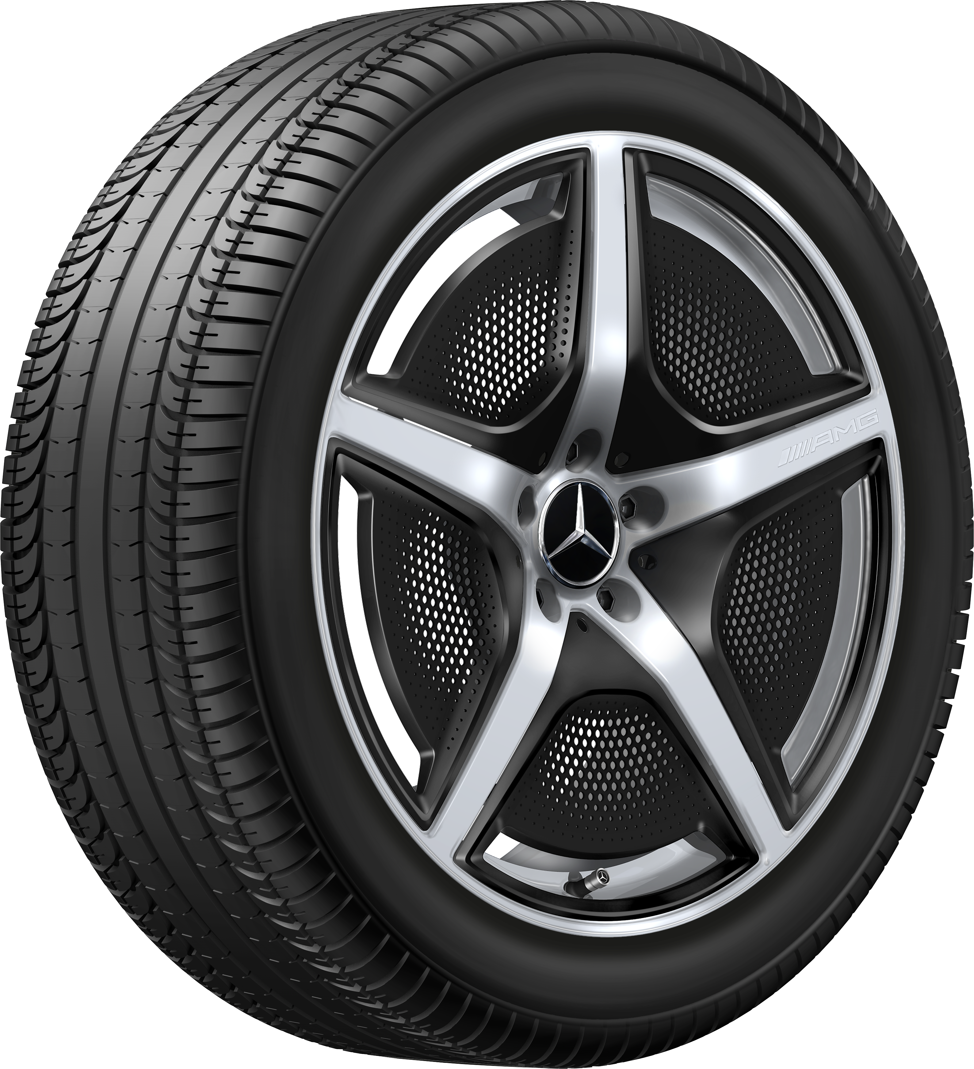AMG 5-spoke wheel, 50.8 cm (20-inch) - 10 J x 20 ET 66, vanadium silver, high-gloss