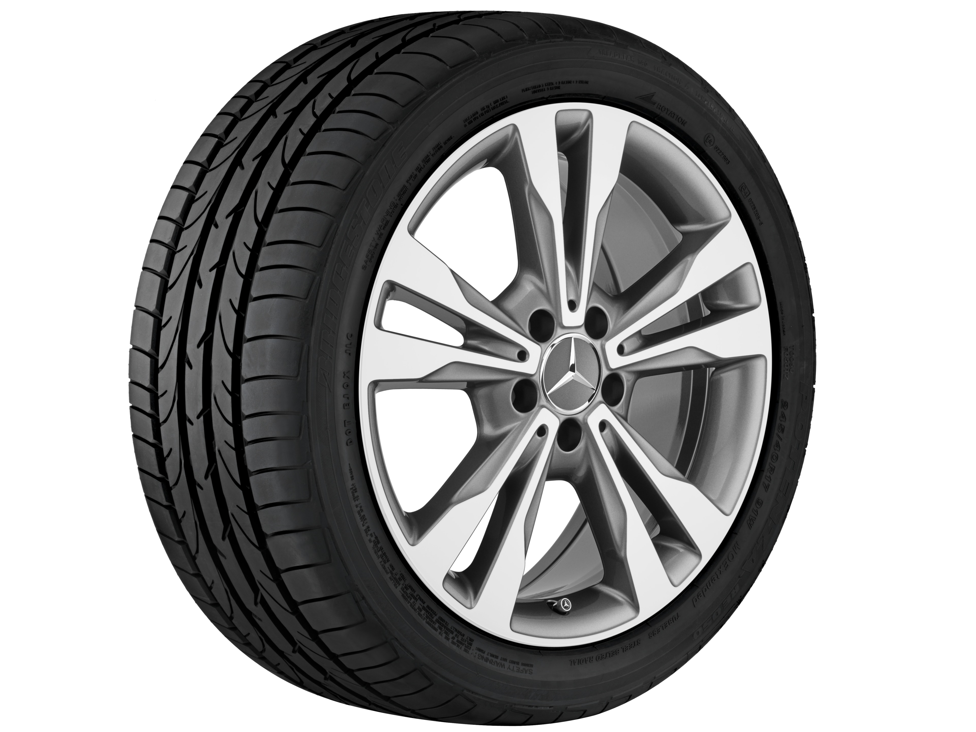 5-twin-spoke wheel, 45.7 cm (18-inch) - 8,5 J x 18 ET 56, himalaya grey, high-sheen