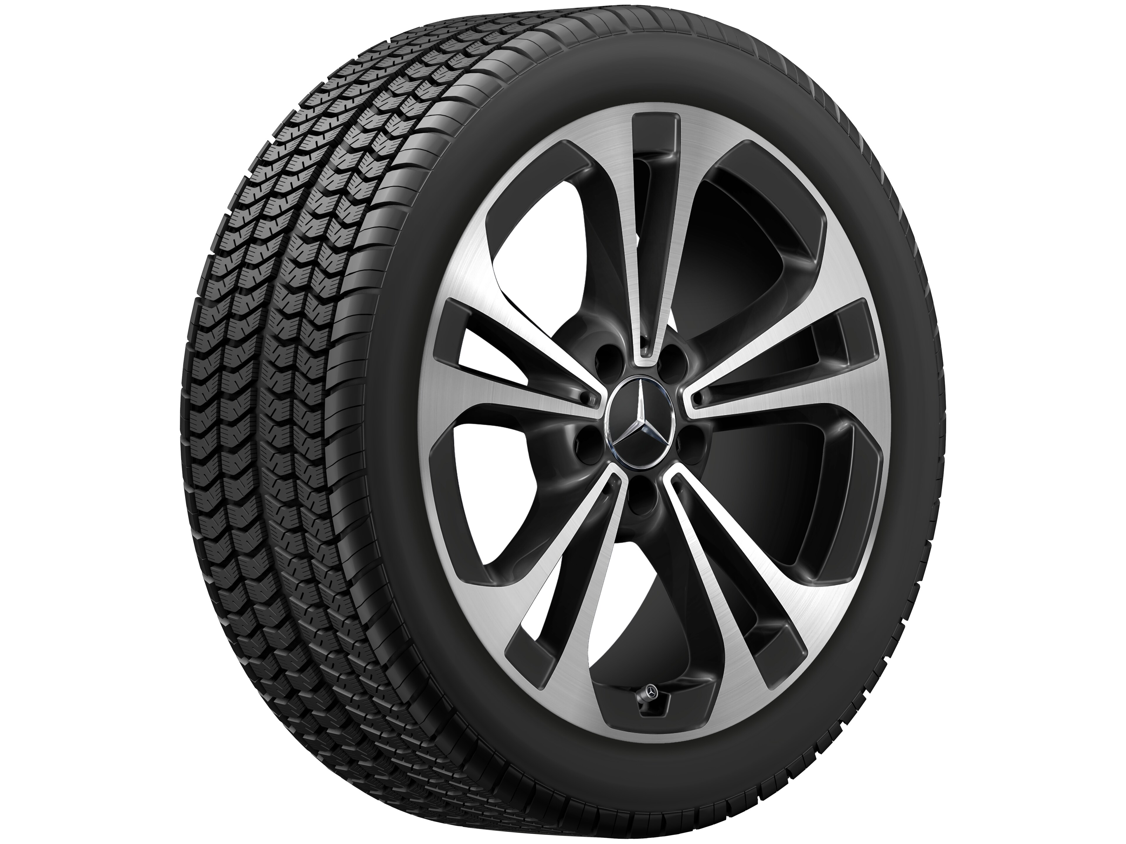 5-twin-spoke wheel, Aero, 45.7 cm (18-inch), High-sheen finish - 8,5 J x 18 ET 52, black, high-sheen